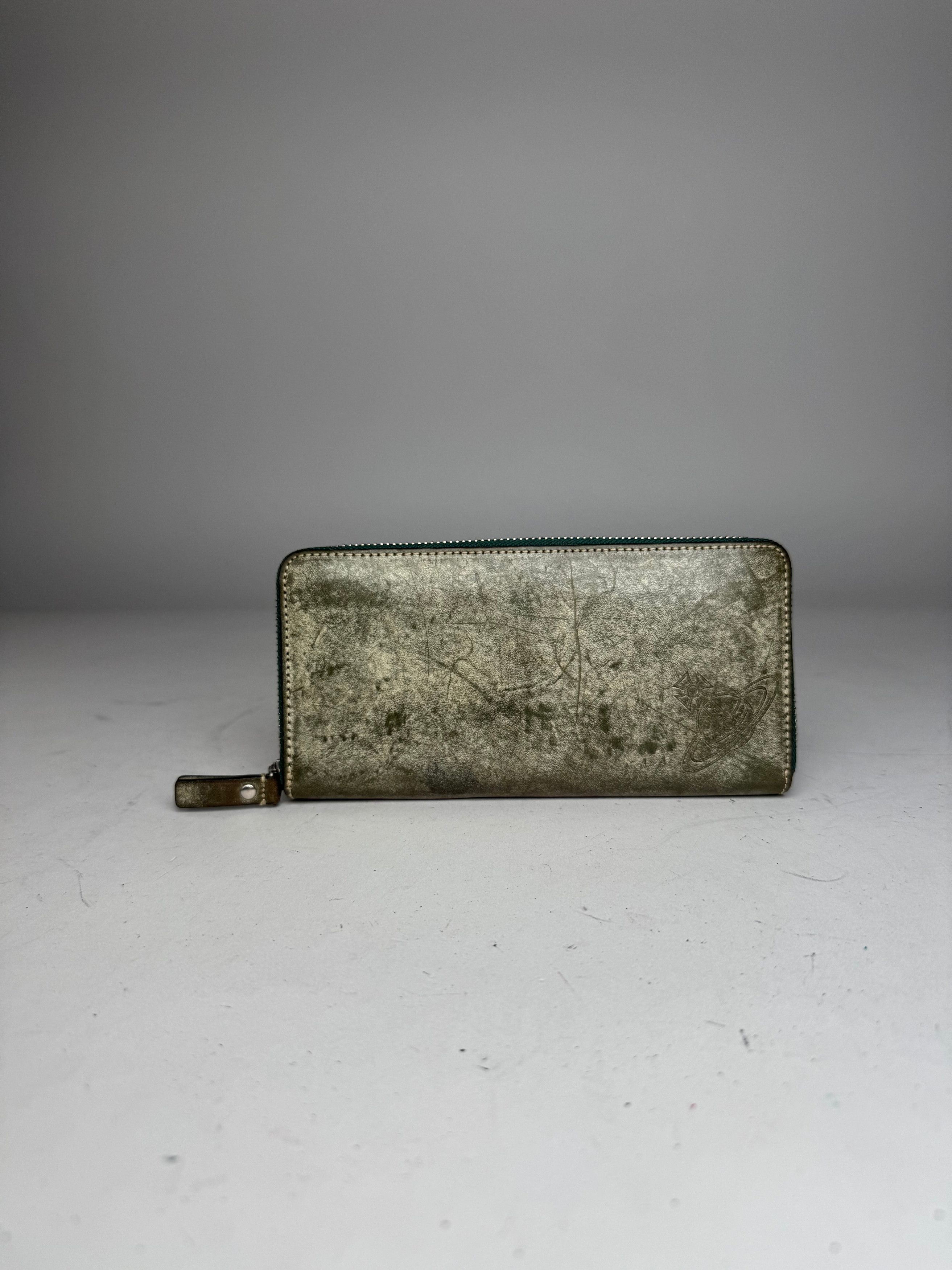 Vivienne Westwood Vintage Zippy Leather Wallet Grey Black Size ONE SIZE - 9 Thumbnail