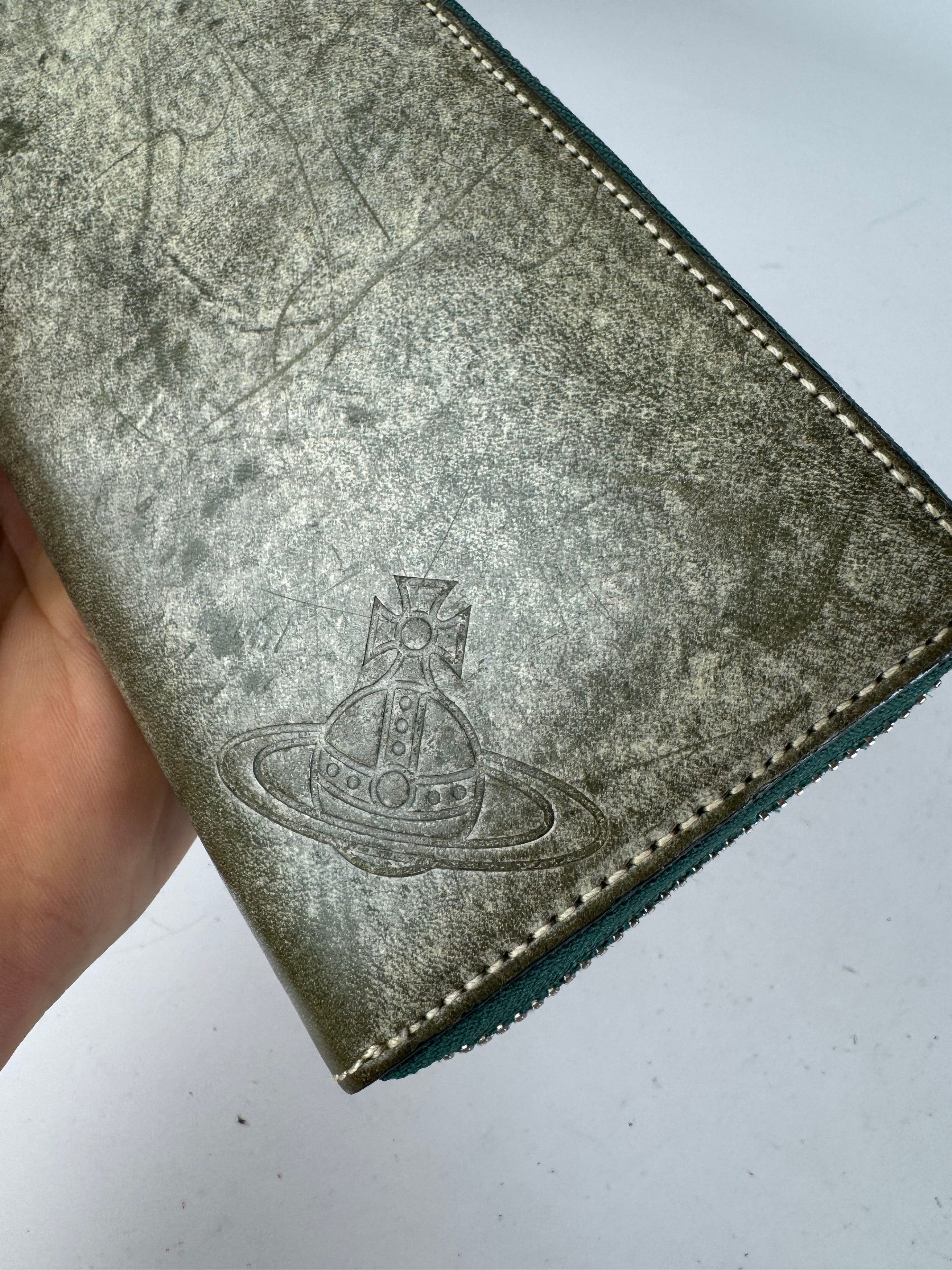 Vivienne Westwood Vintage Zippy Leather Wallet Grey Black Size ONE SIZE - 3 Thumbnail