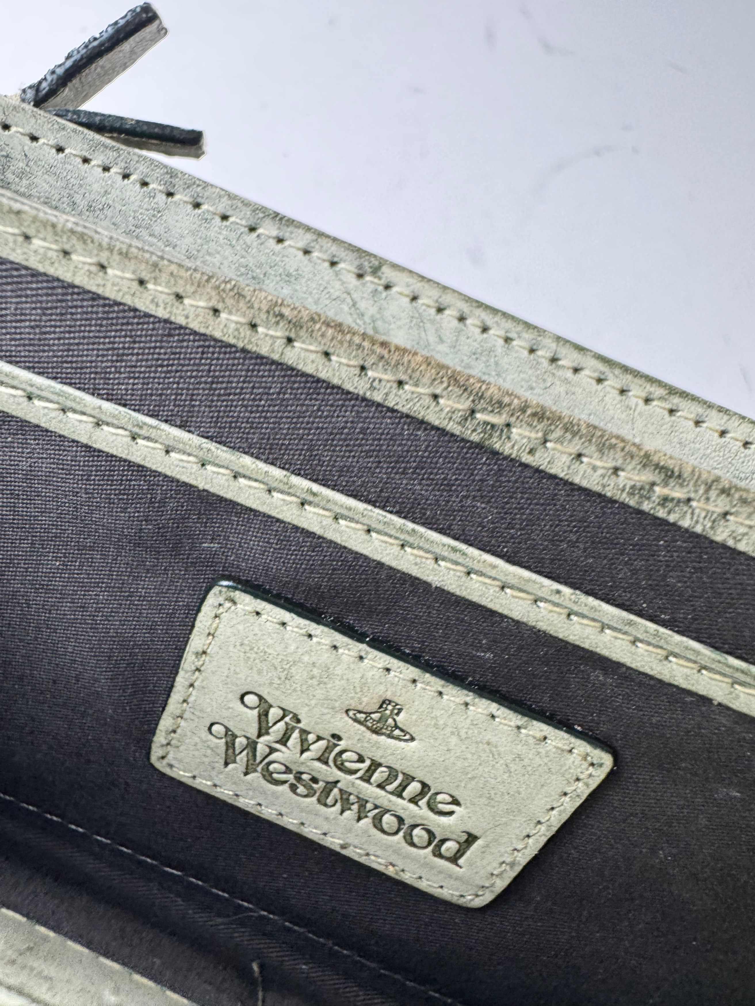 Vivienne Westwood Vintage Zippy Leather Wallet Grey Black Size ONE SIZE - 6 Thumbnail