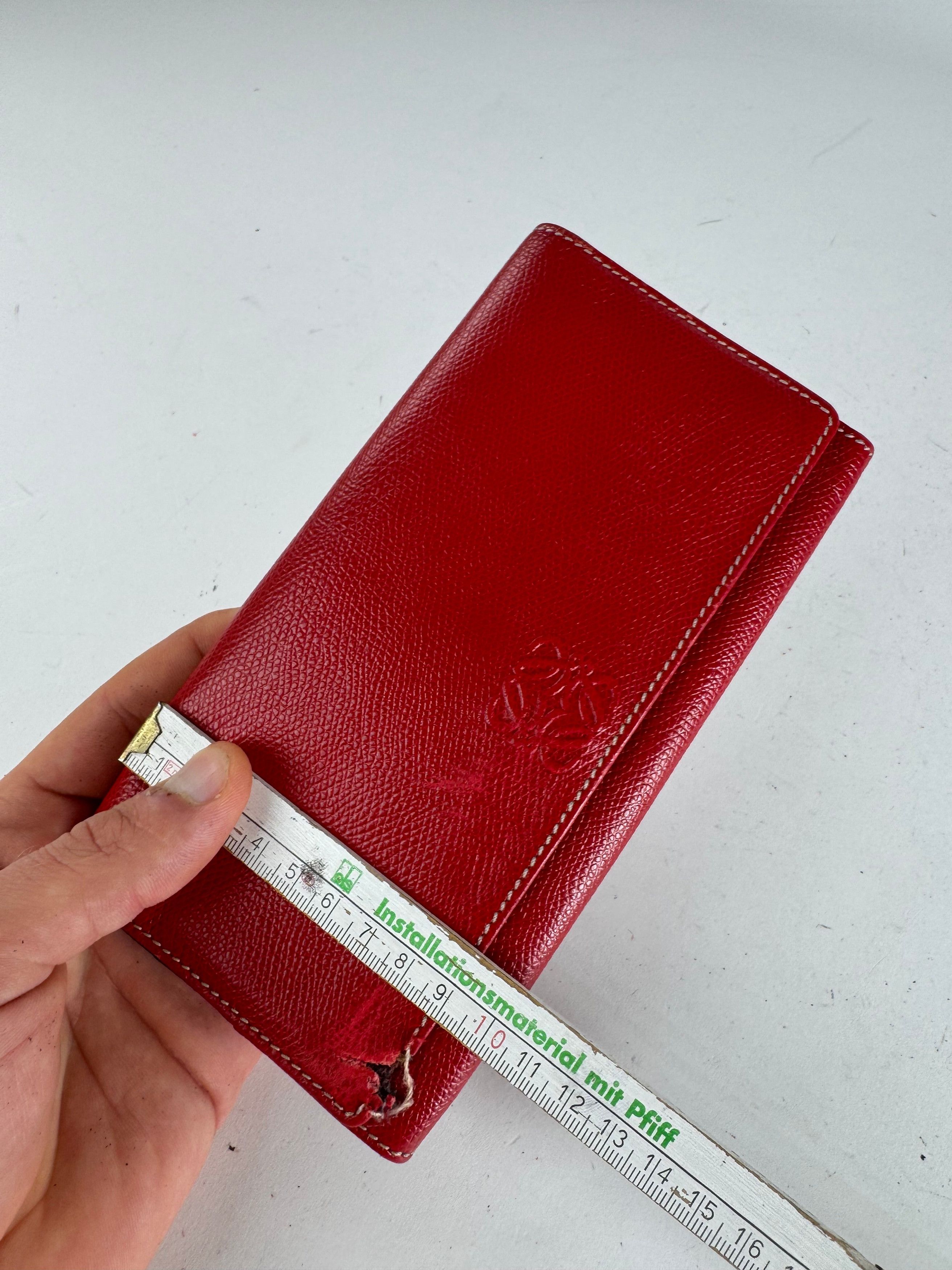 Loewe Vintage Madrid Leather Wallet Red Size ONE SIZE - 7 Thumbnail