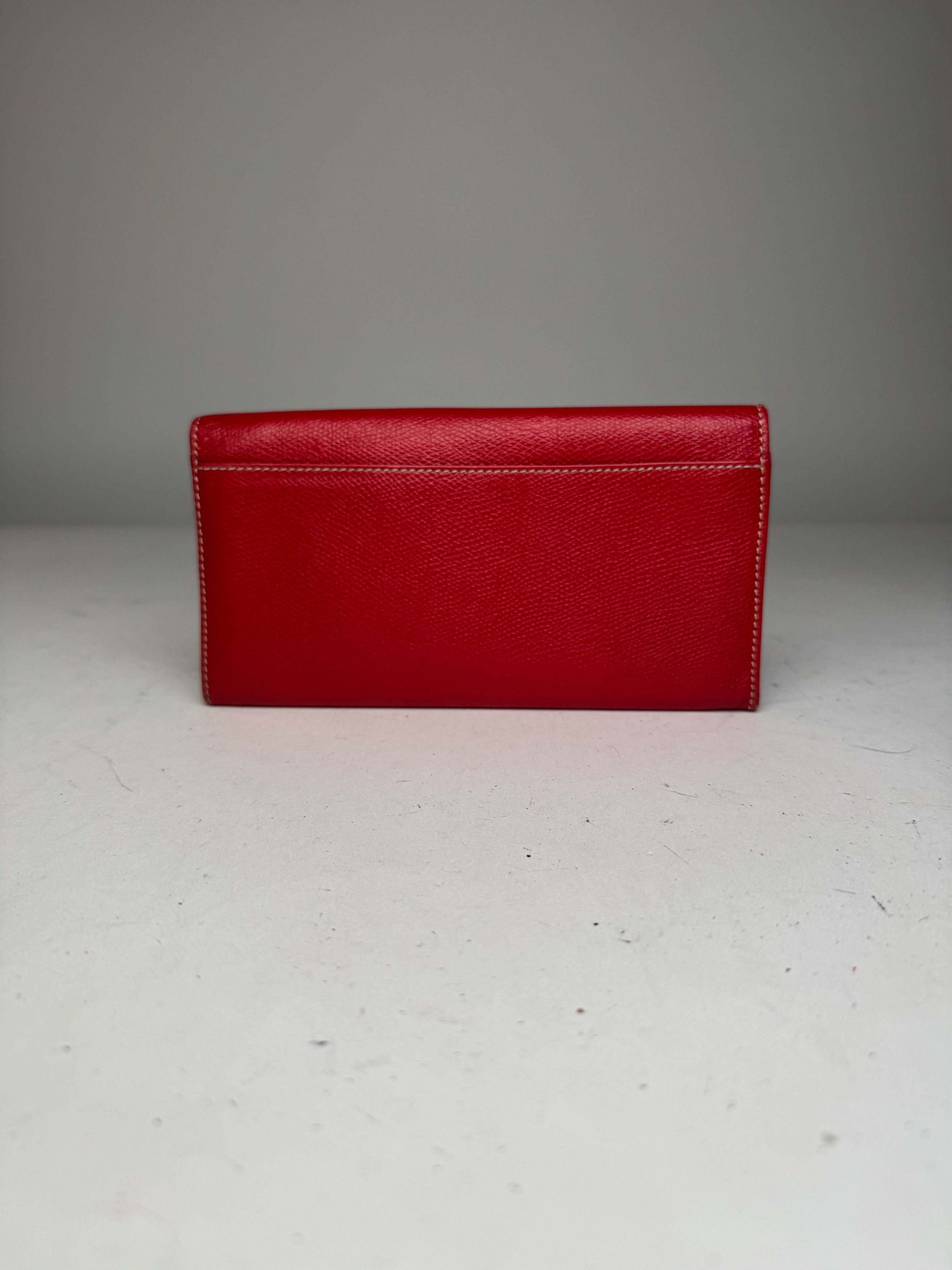 Loewe Vintage Madrid Leather Wallet Red Size ONE SIZE - 2 Thumbnail