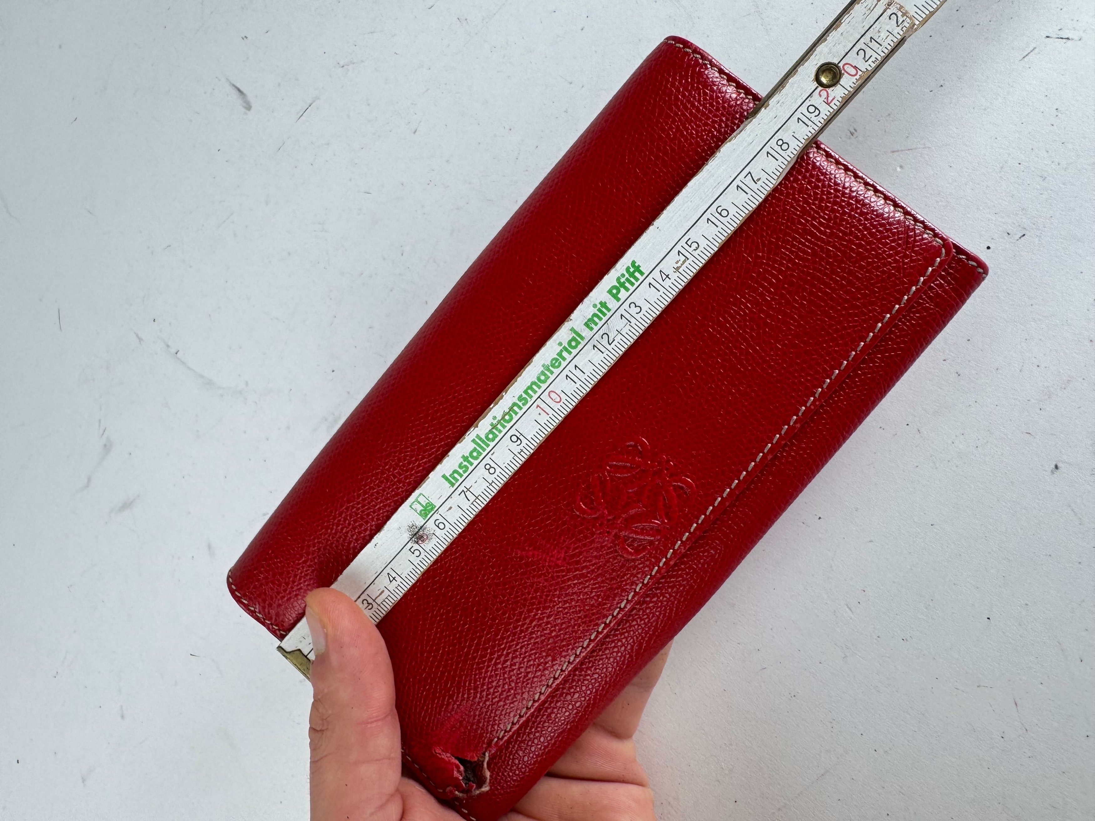 Loewe Vintage Madrid Leather Wallet Red Size ONE SIZE - 6 Thumbnail