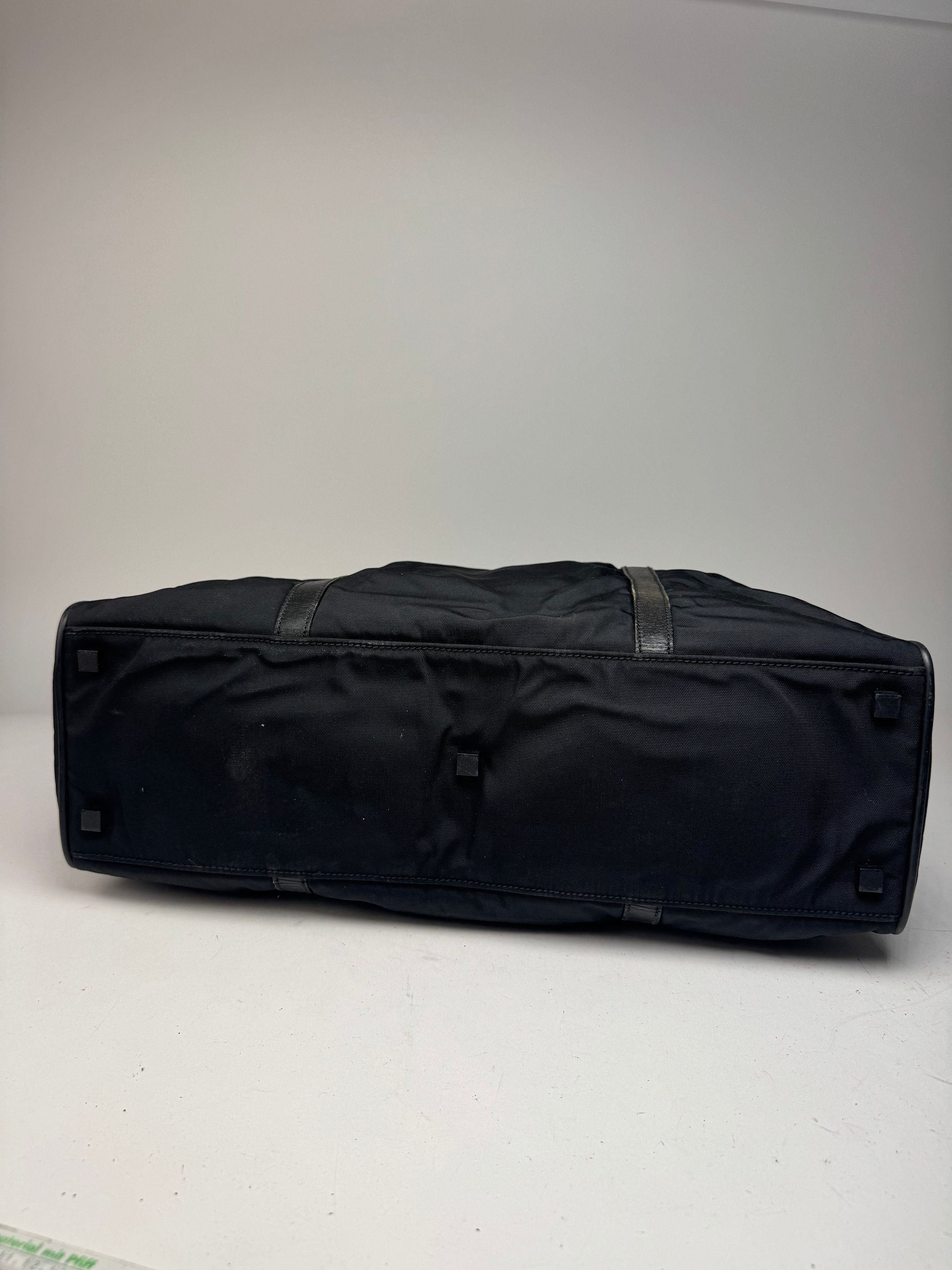 Gucci Vintage Polyester Leather Duffel Bag / Weekender Black Size ONE SIZE - 12 Thumbnail