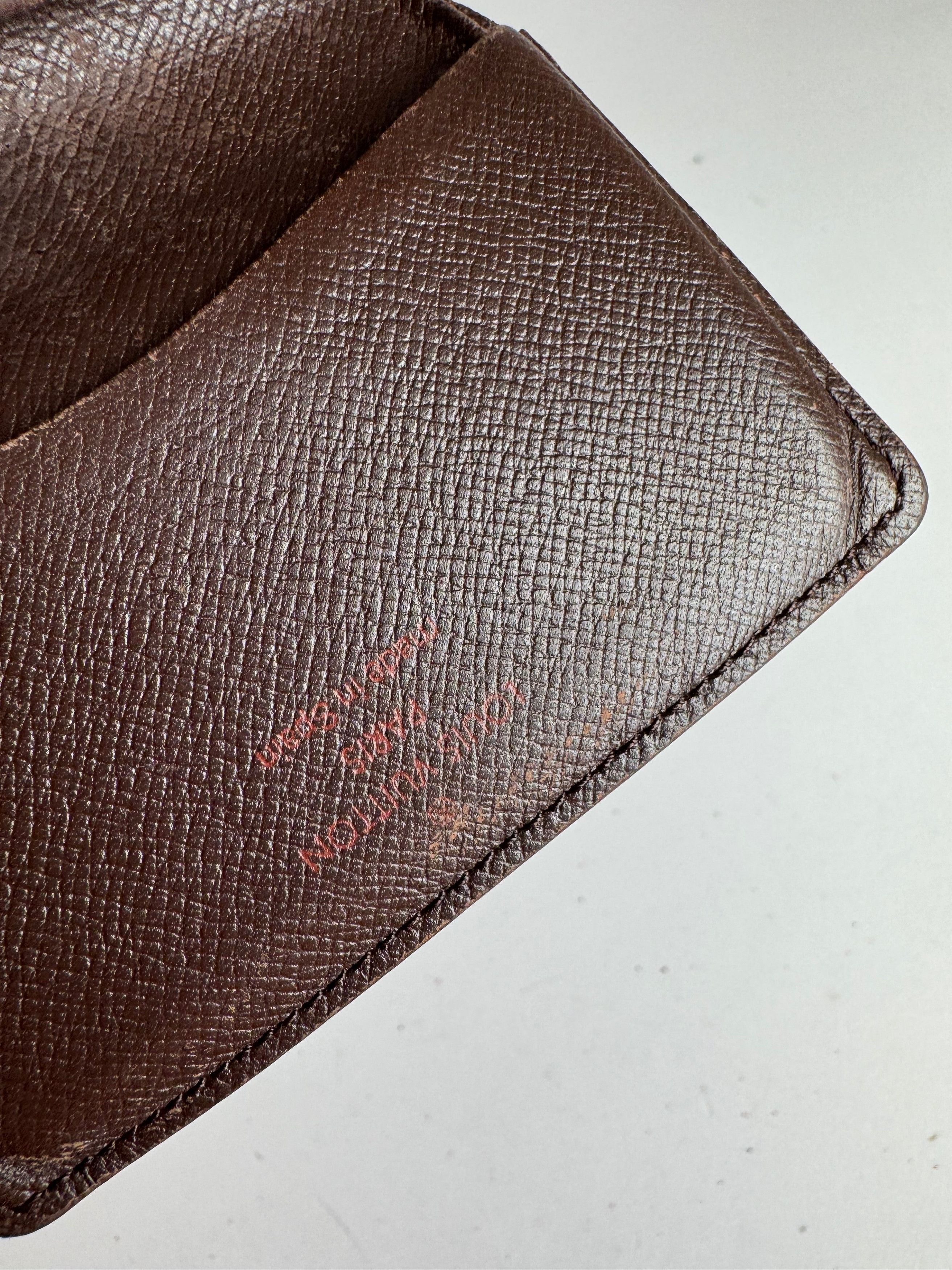 Louis Vuitton Vintage Damier Monogram Leather Card Holder Brown Size ONE SIZE - 5 Thumbnail