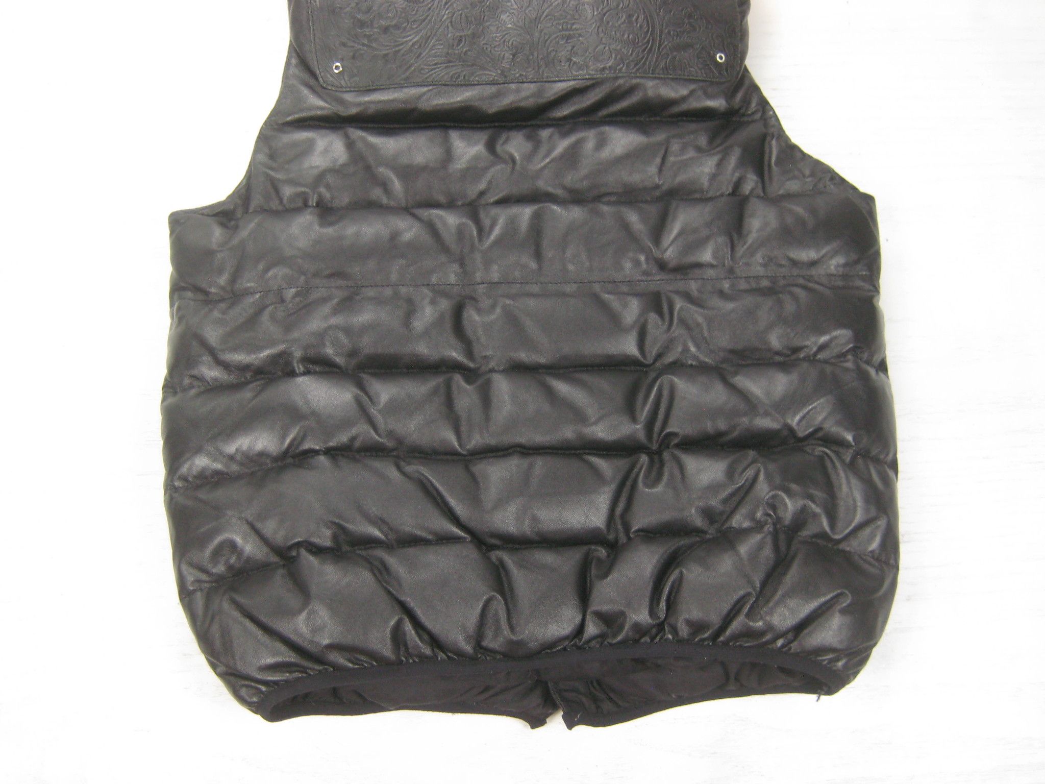 Undercover Tooled Leather Down Filled Quilted Knit Wool Hood Puffervest Size US S / EU 44-46 / 1 - 15 Thumbnail