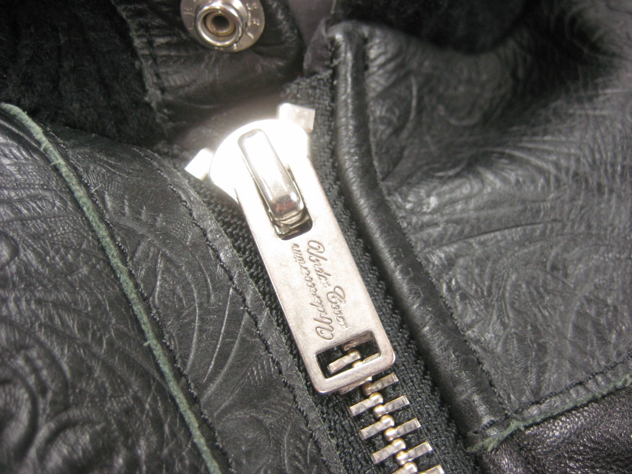 Undercover Tooled Leather Down Filled Quilted Knit Wool Hood Puffervest Size US S / EU 44-46 / 1 - 4 Thumbnail