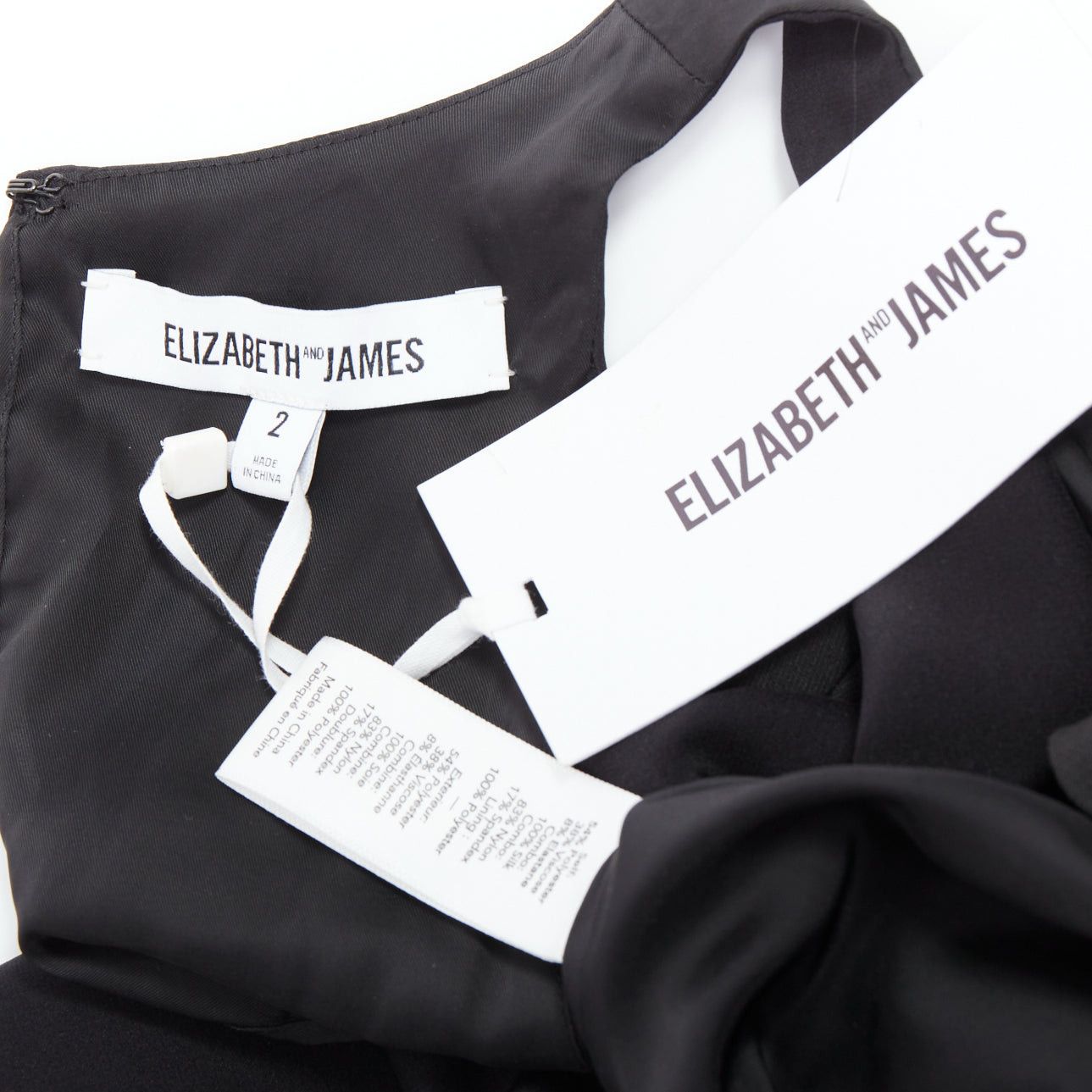 Elizabeth and James ELIZABETH AND JAMES Kiandra black midriff cut out sheer midi dress US2 S Size S / US 4 / IT 40 - 8 Thumbnail