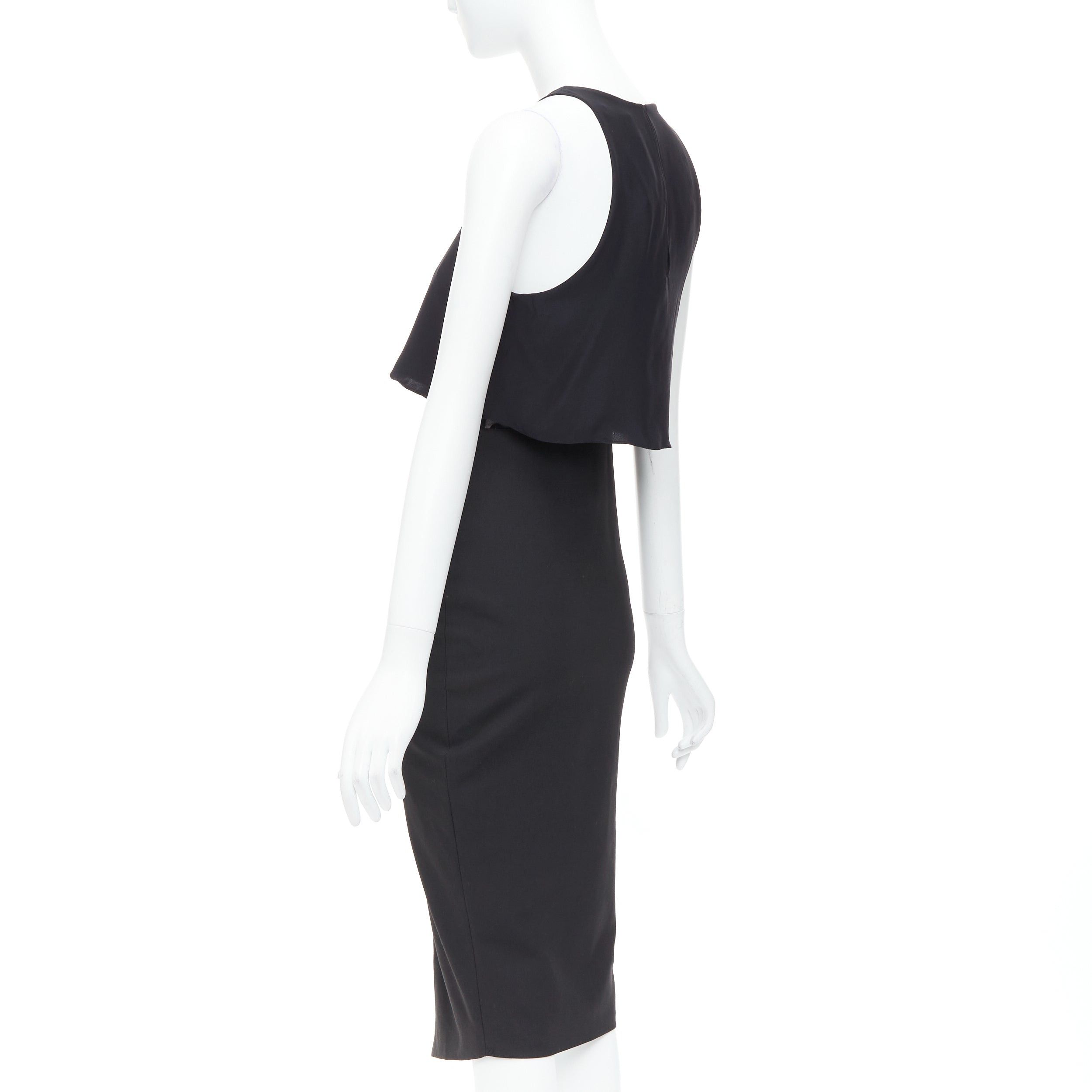Elizabeth and James ELIZABETH AND JAMES Kiandra black midriff cut out sheer midi dress US2 S Size S / US 4 / IT 40 - 6 Thumbnail