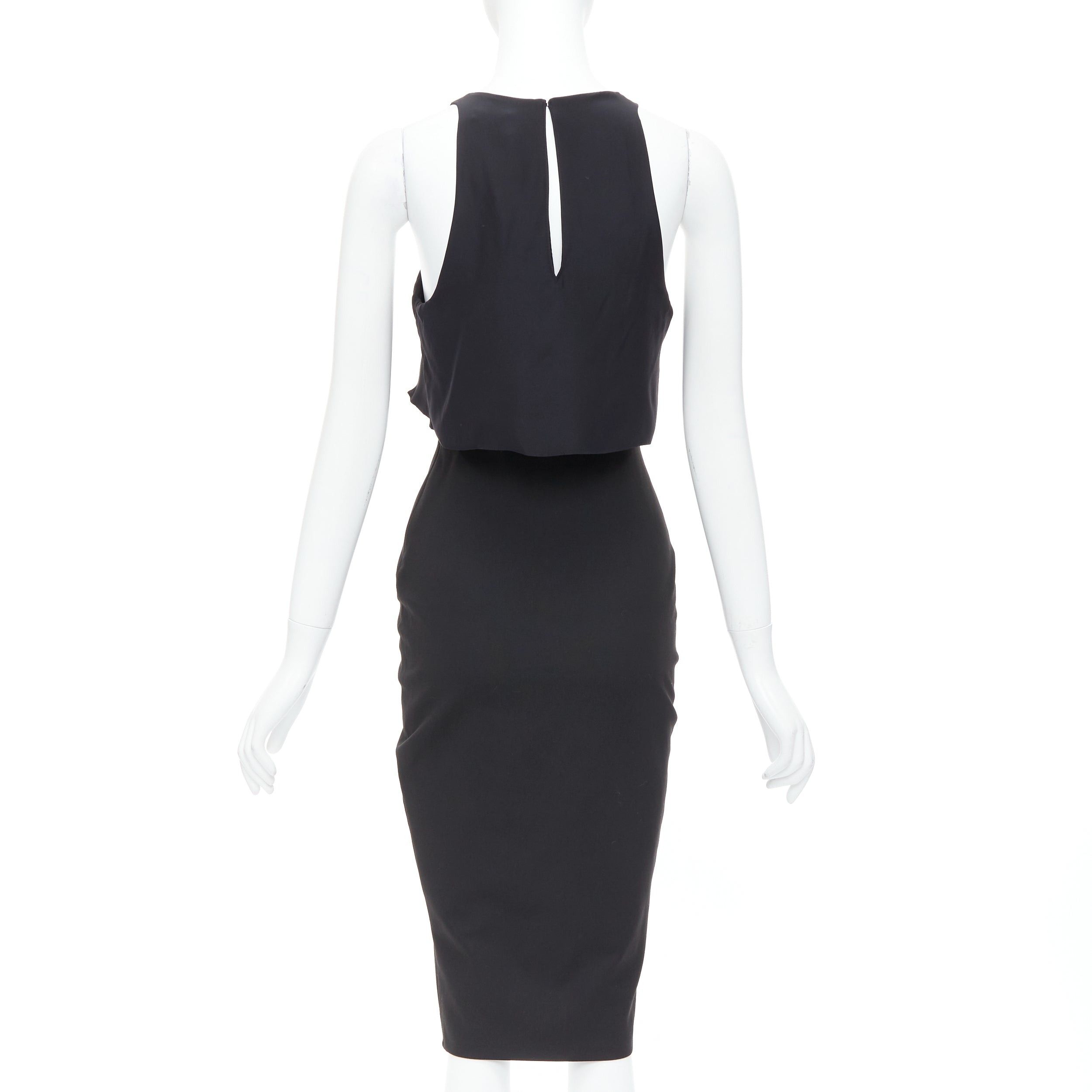 Elizabeth and James ELIZABETH AND JAMES Kiandra black midriff cut out sheer midi dress US2 S Size S / US 4 / IT 40 - 5 Thumbnail
