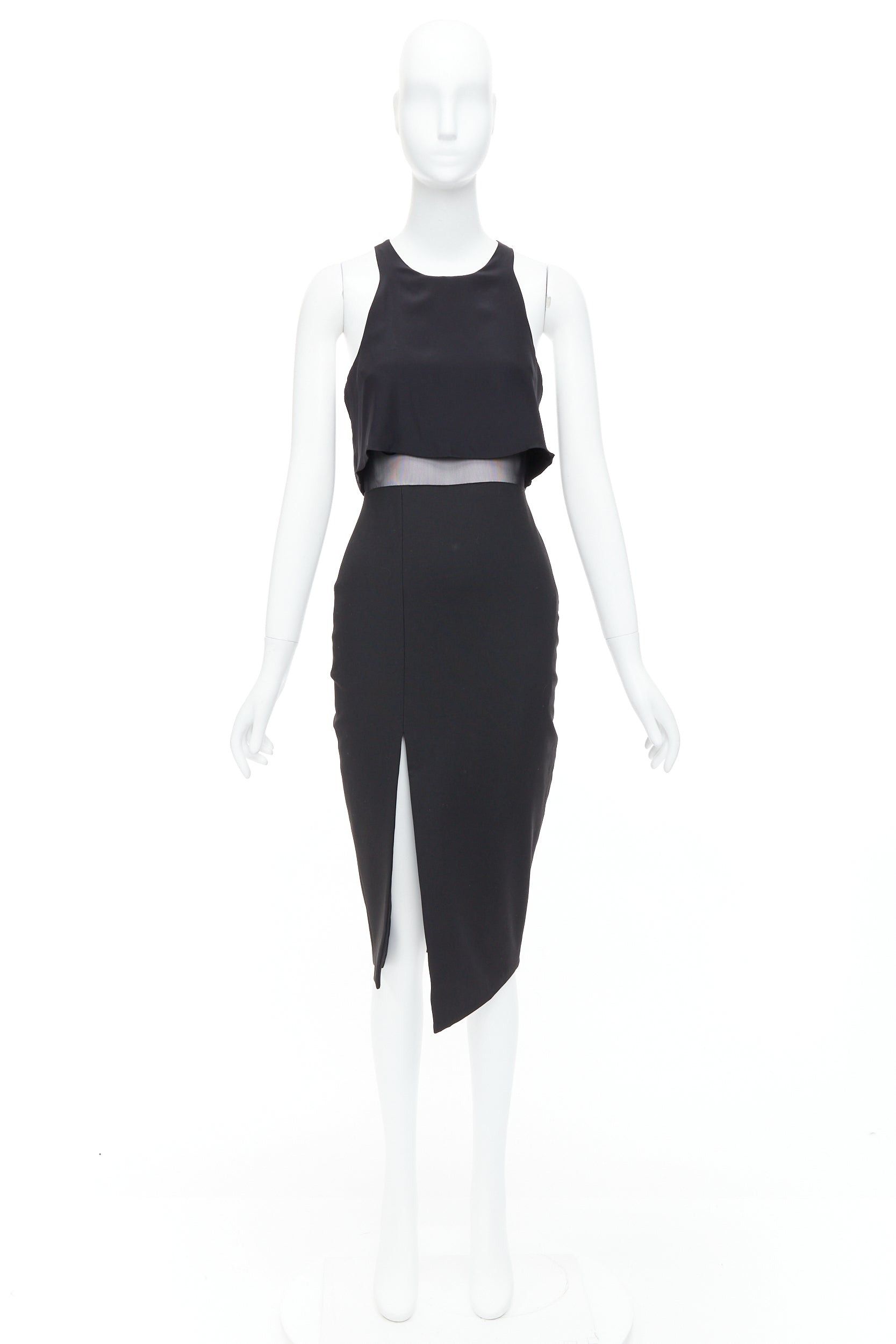 Elizabeth and James ELIZABETH AND JAMES Kiandra black midriff cut out sheer midi dress US2 S Size S / US 4 / IT 40 - 9 Thumbnail