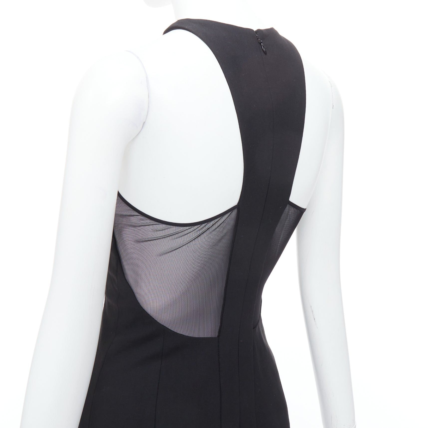 Elizabeth and James ELIZABETH AND JAMES Parker black sheer hem racer top mini dress US2 S Size S / US 4 / IT 40 - 6 Thumbnail