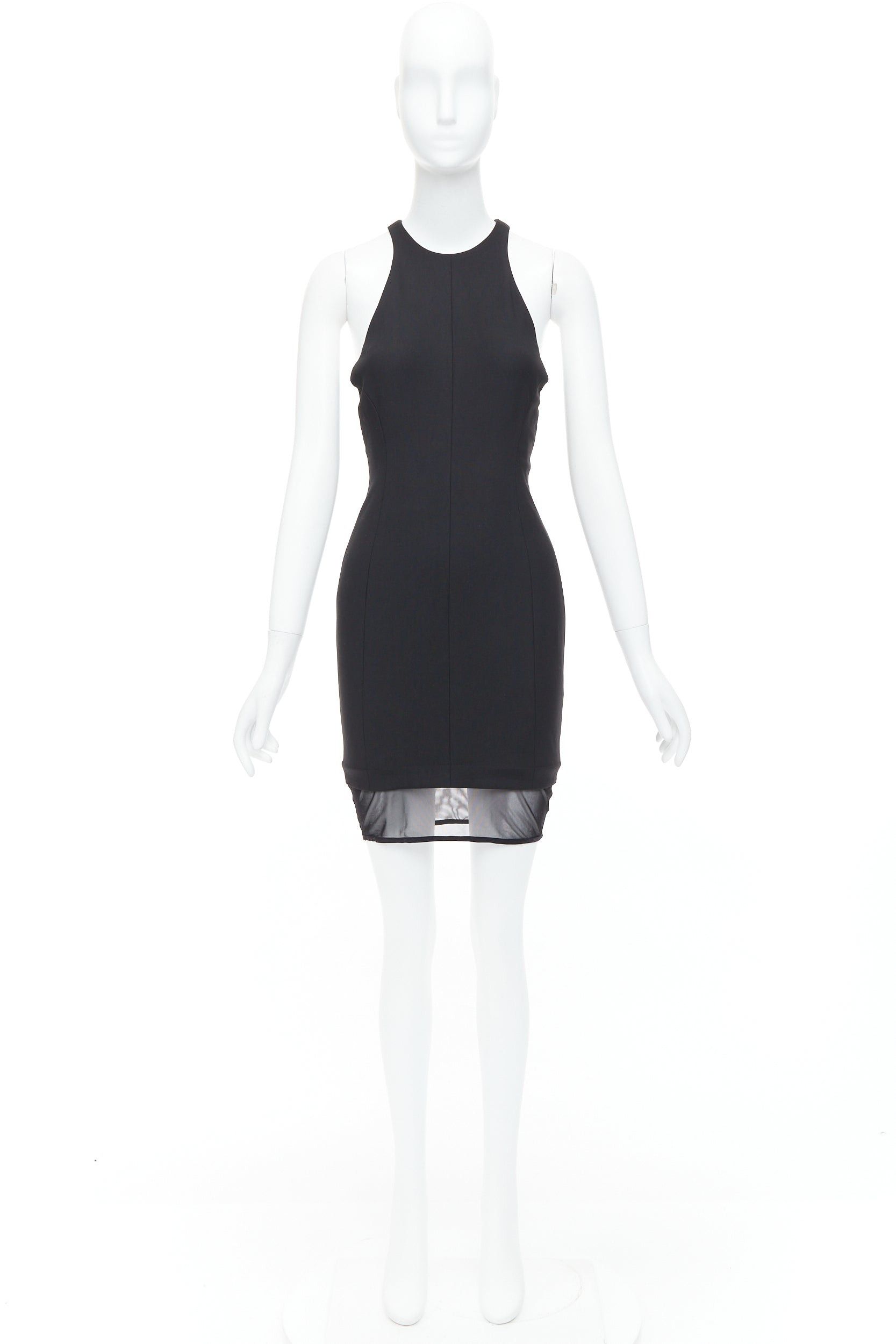 Elizabeth and James ELIZABETH AND JAMES Parker black sheer hem racer top mini dress US2 S Size S / US 4 / IT 40 - 9 Thumbnail