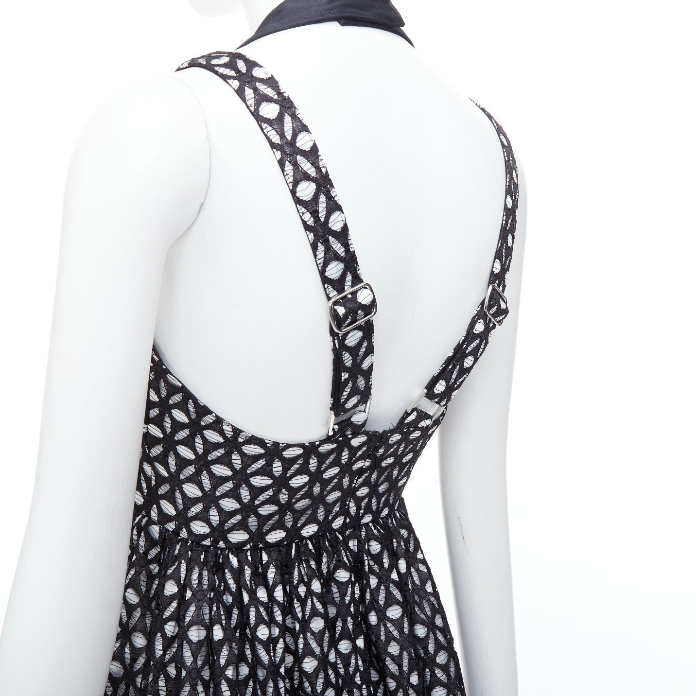 Alice McCall ALICE MCCALL Dust to Glory black eyelet overlay halter mini dress UK8 S Size M / US 6-8 / IT 42-44 - 7 Thumbnail