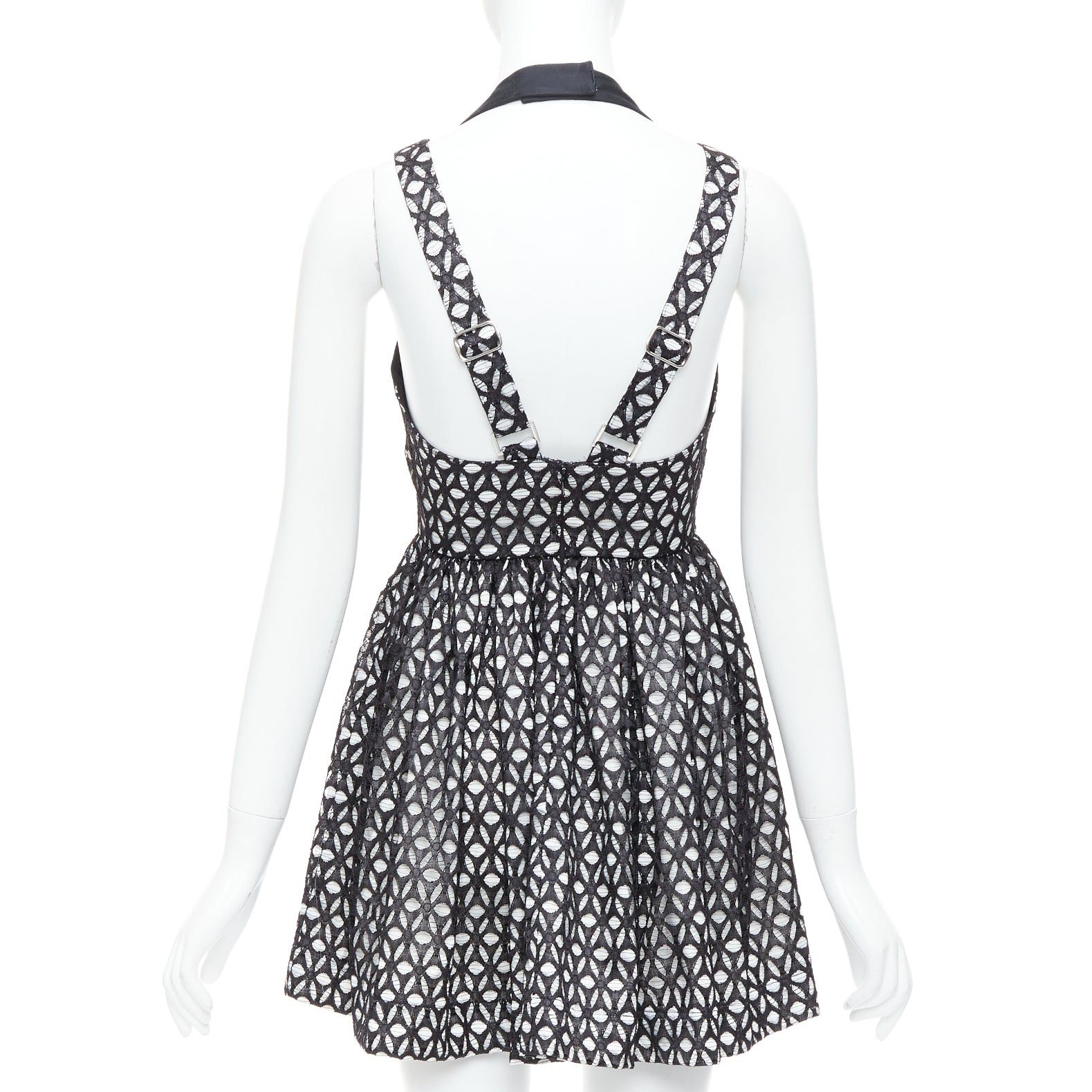 Alice McCall ALICE MCCALL Dust to Glory black eyelet overlay halter mini dress UK8 S Size M / US 6-8 / IT 42-44 - 5 Thumbnail
