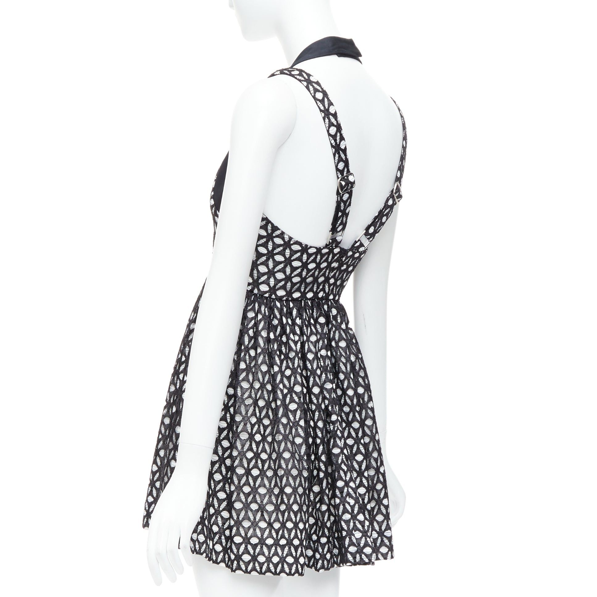 Alice McCall ALICE MCCALL Dust to Glory black eyelet overlay halter mini dress UK8 S Size M / US 6-8 / IT 42-44 - 6 Thumbnail
