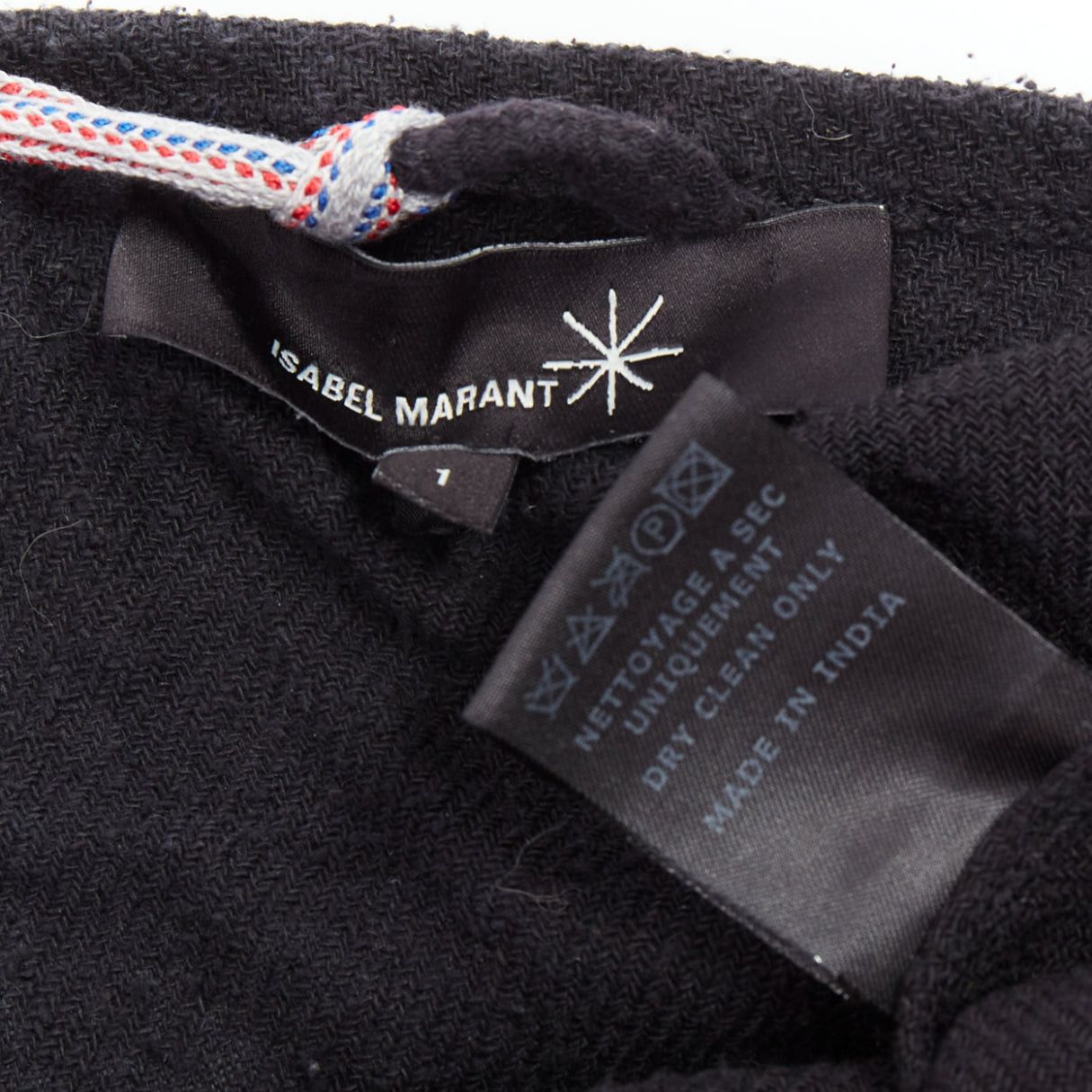 Isabel Marant ISABEL MARANT black multicolour pompom trim boho dress Sz.1 S Size S / US 4 / IT 40 - 8 Thumbnail
