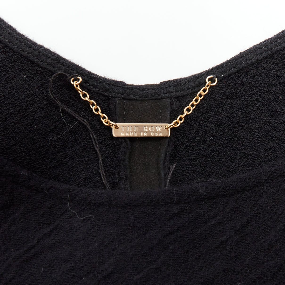 The Row THE ROW black textured bateau neck cropped sleeve pullover top Size S / US 4 / IT 40 - 8 Thumbnail