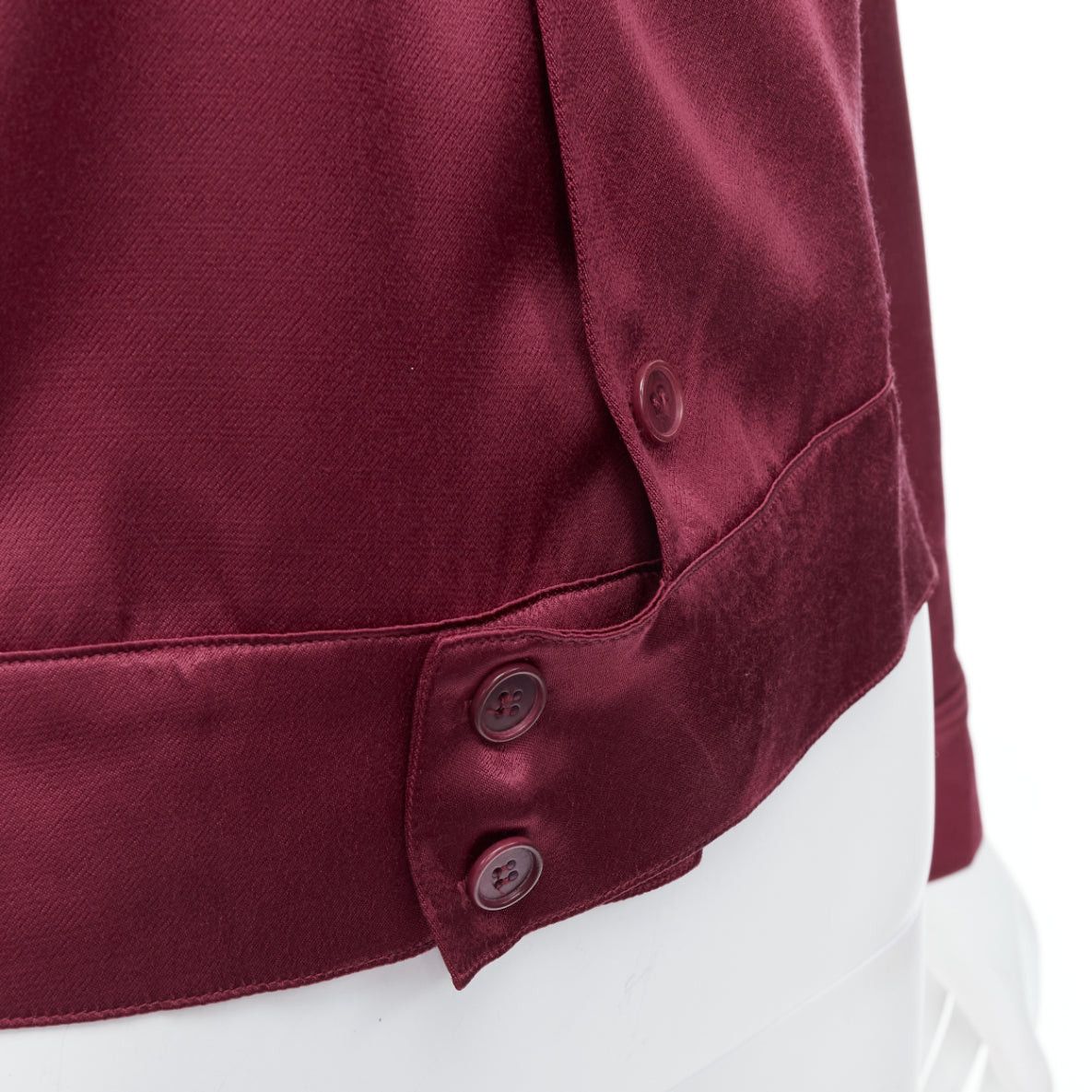 Reformation REFORMATION red satin Not Your Baby embroidery crop jacket XS Size S / US 4 / IT 40 - 7 Thumbnail