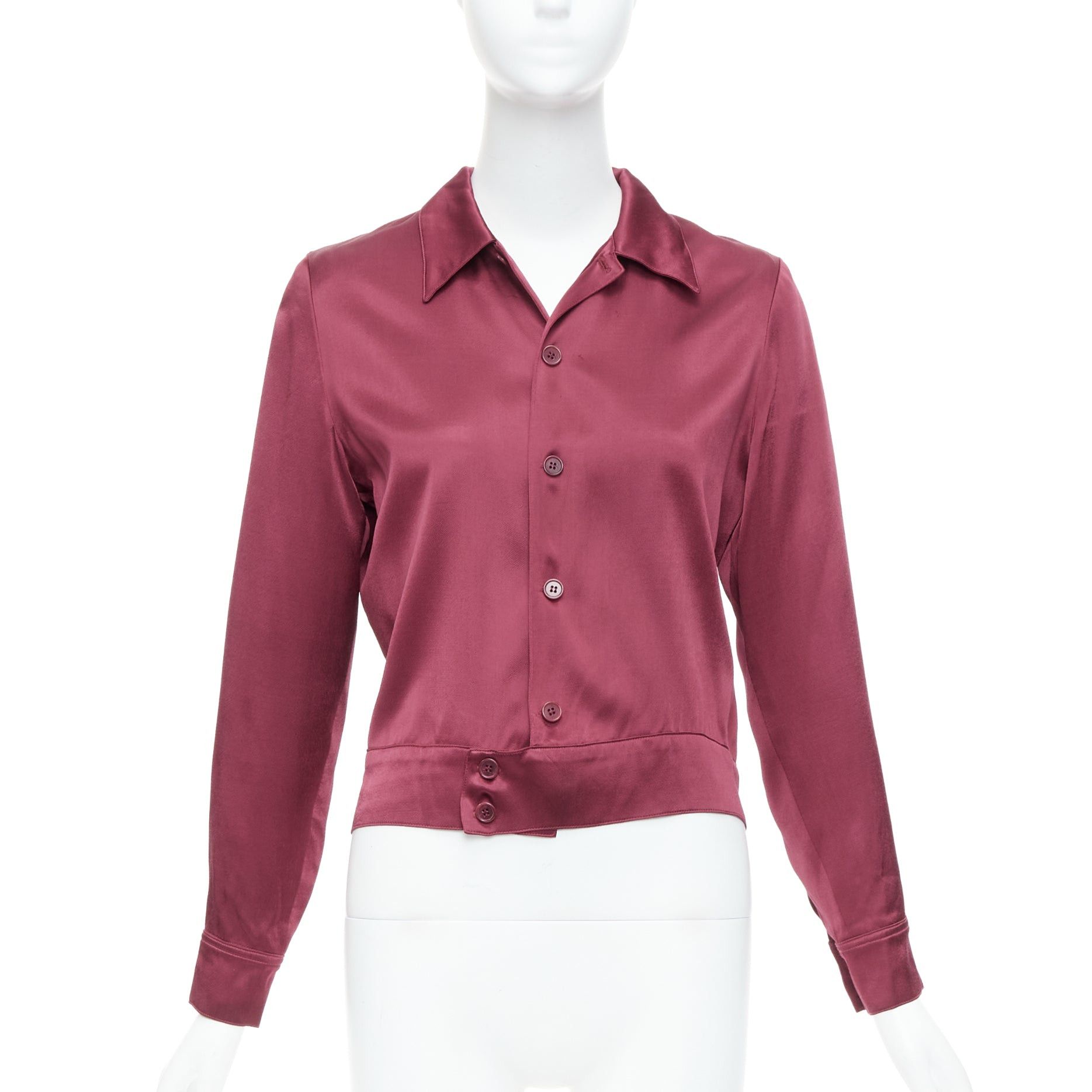 Reformation REFORMATION red satin Not Your Baby embroidery crop jacket XS Size S / US 4 / IT 40 - 2 Thumbnail