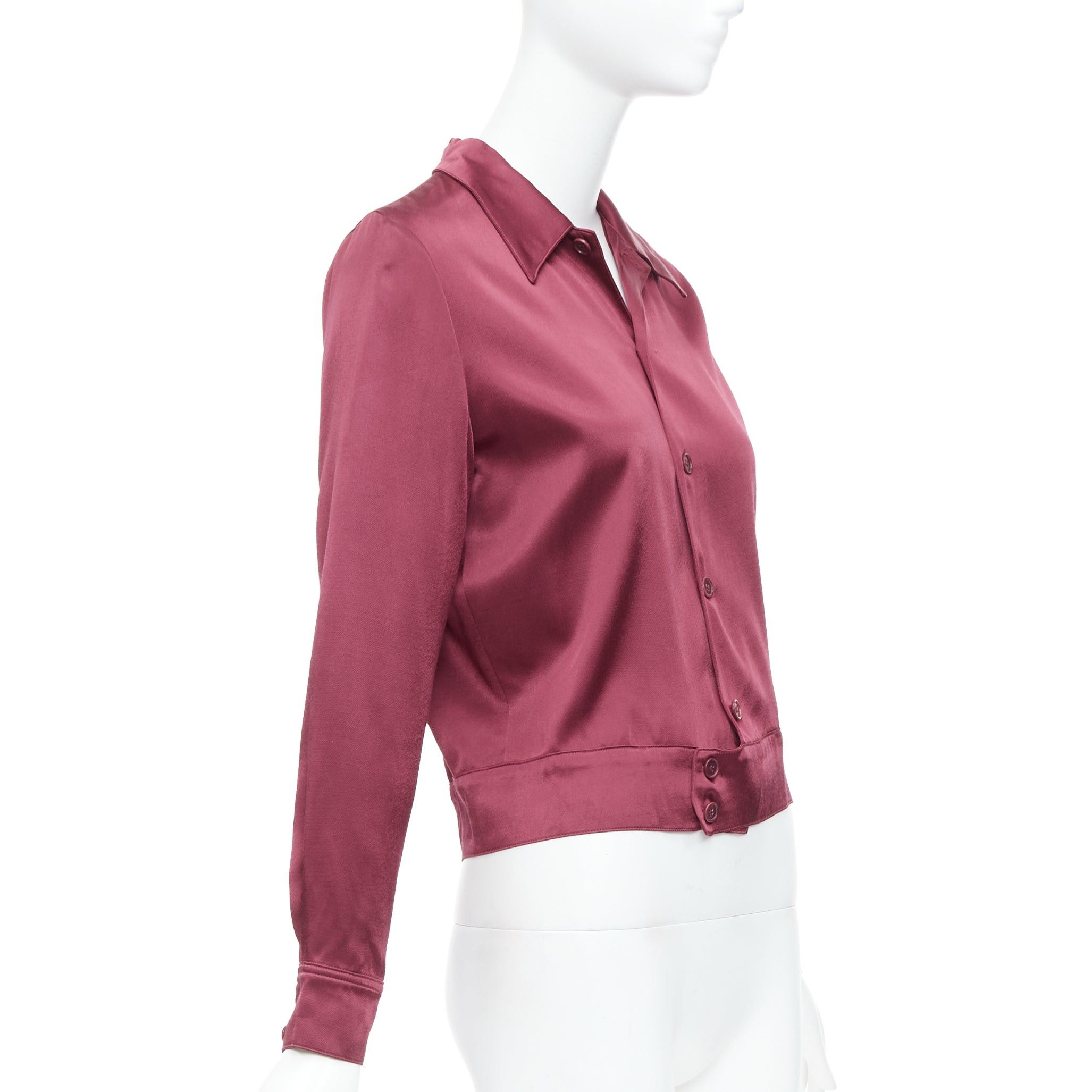 Reformation REFORMATION red satin Not Your Baby embroidery crop jacket XS Size S / US 4 / IT 40 - 3 Thumbnail