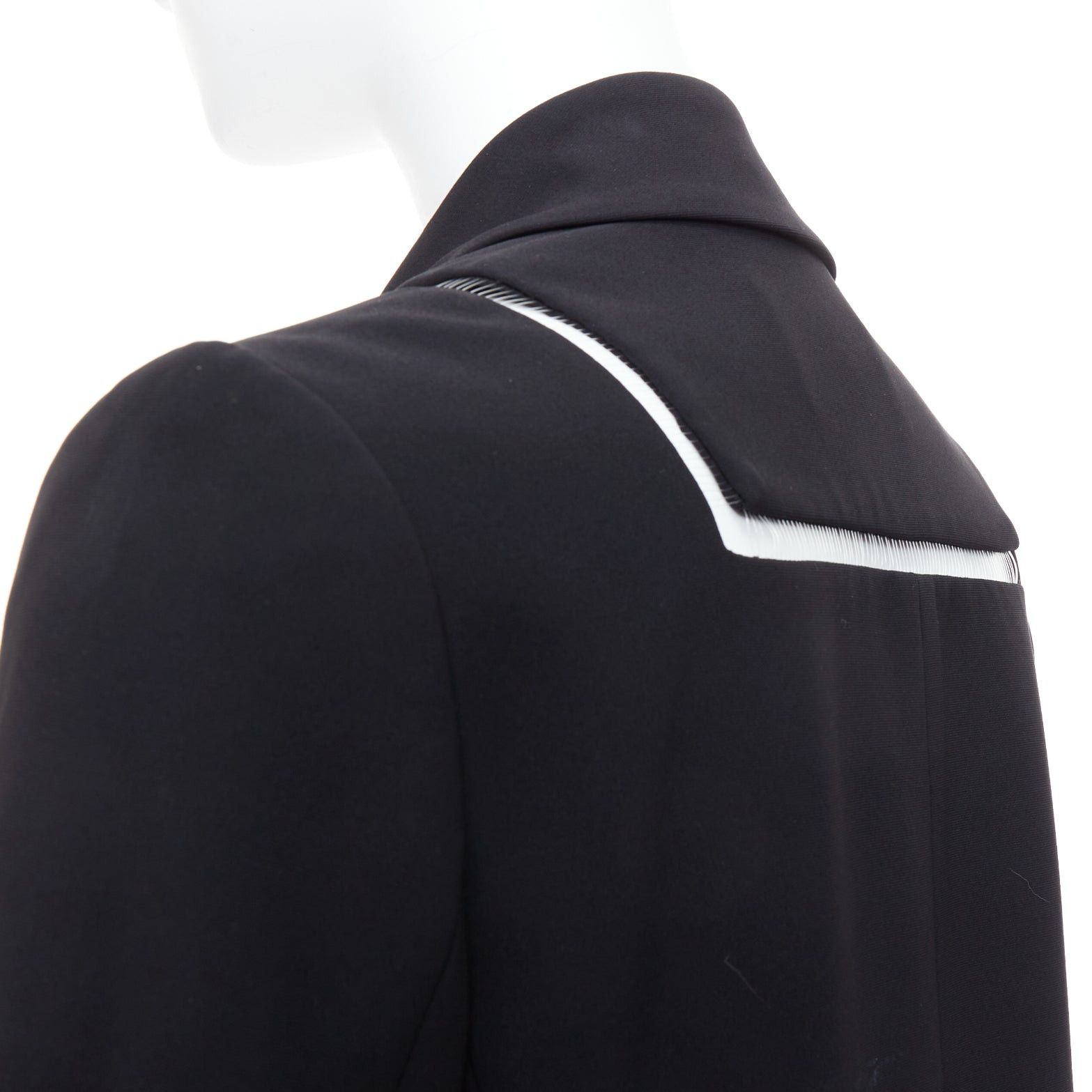 Alexander Wang ALEXANDER WANG black fish wise tcut out long blazer jacket US0 XS Size XS / US 0-2 / IT 36-38 - 2 Thumbnail