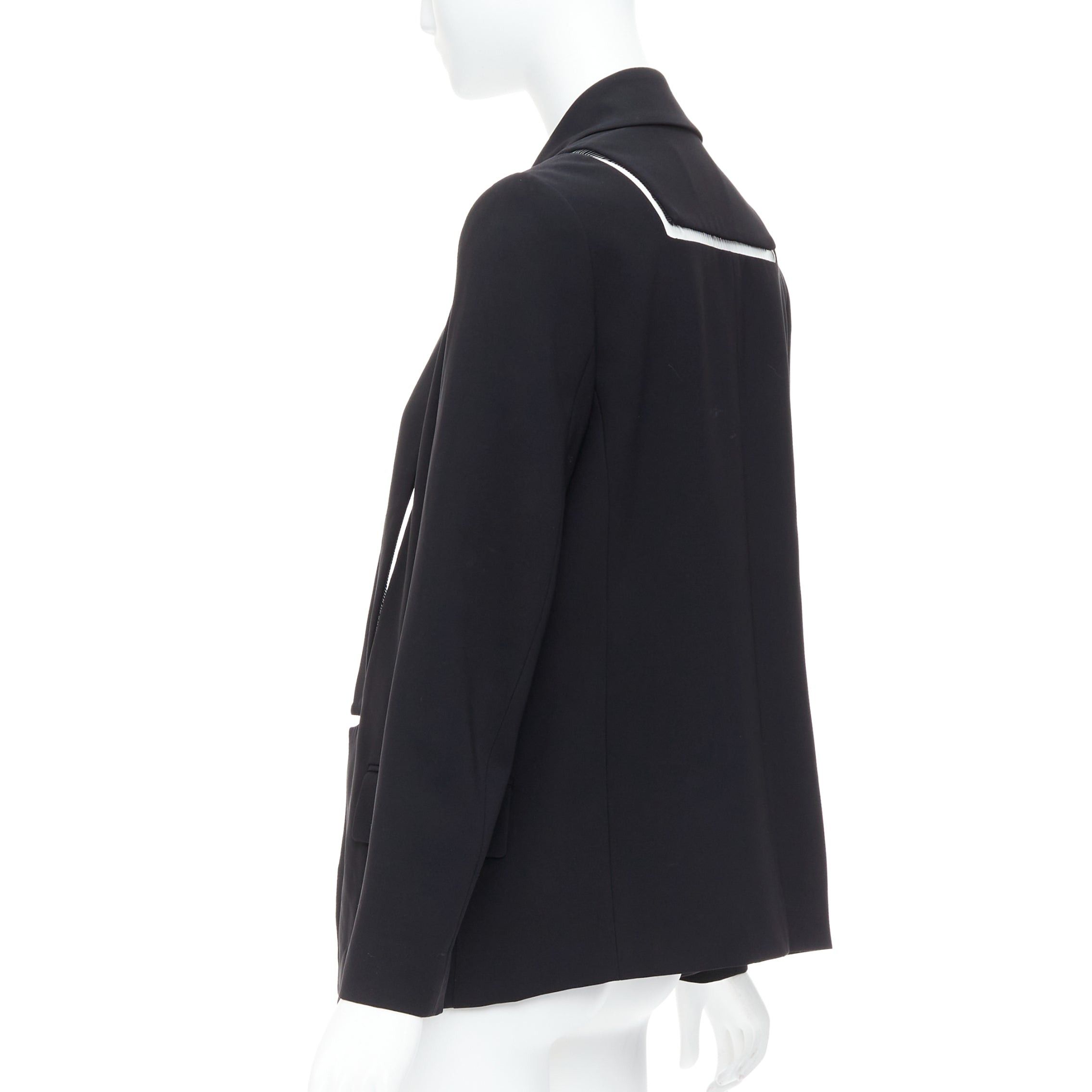 Alexander Wang ALEXANDER WANG black fish wise tcut out long blazer jacket US0 XS Size XS / US 0-2 / IT 36-38 - 6 Thumbnail