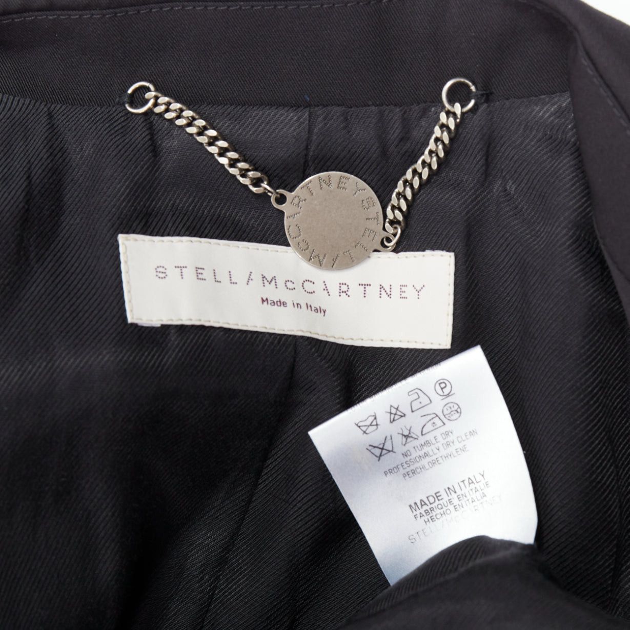 Stella McCartney STELLA MCCARTNEY 2008 black wool blend peak collar blazer IT36 XXS Size XS / US 0-2 / IT 36-38 - 9 Thumbnail