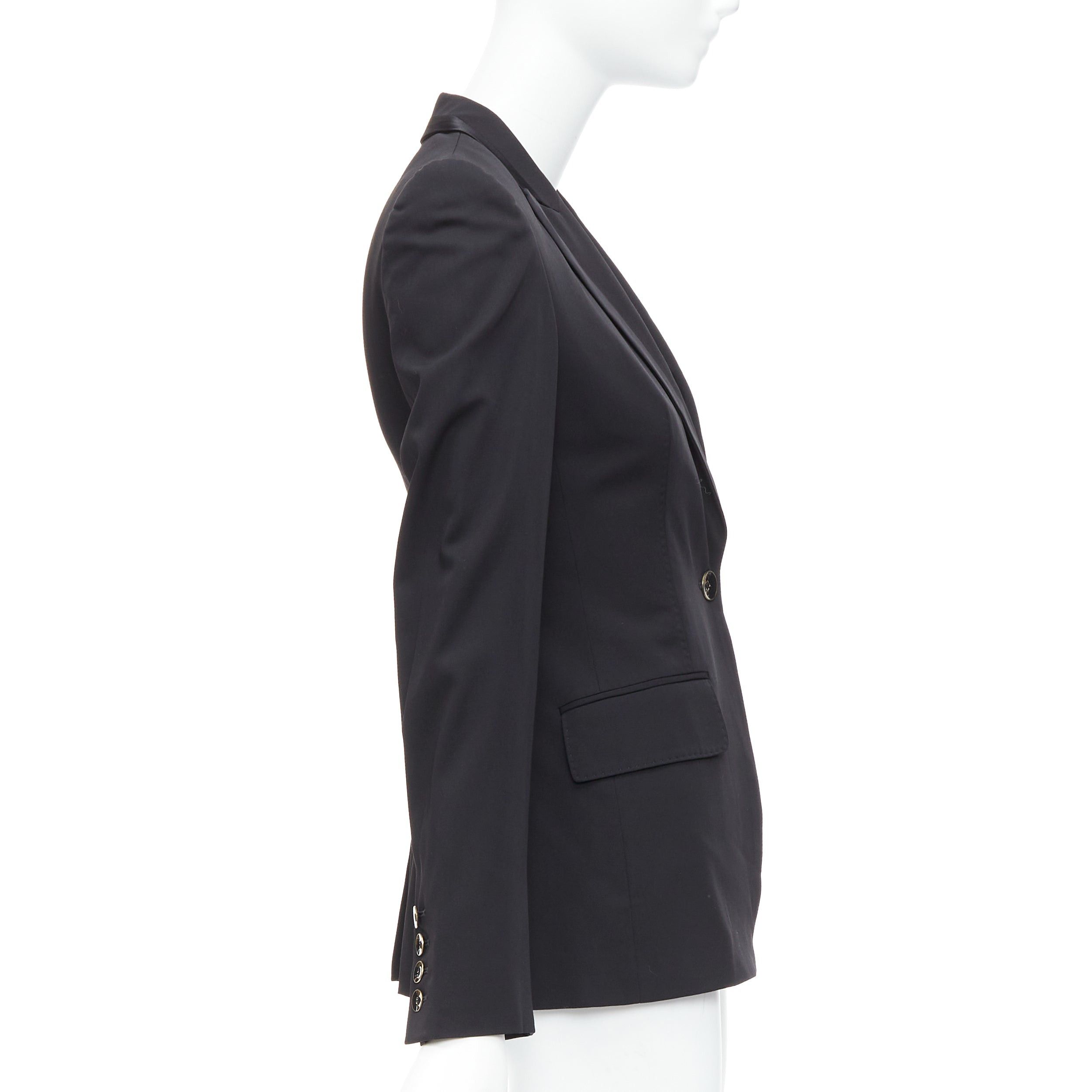 Stella McCartney STELLA MCCARTNEY 2008 black wool blend peak collar blazer IT36 XXS Size XS / US 0-2 / IT 36-38 - 5 Thumbnail