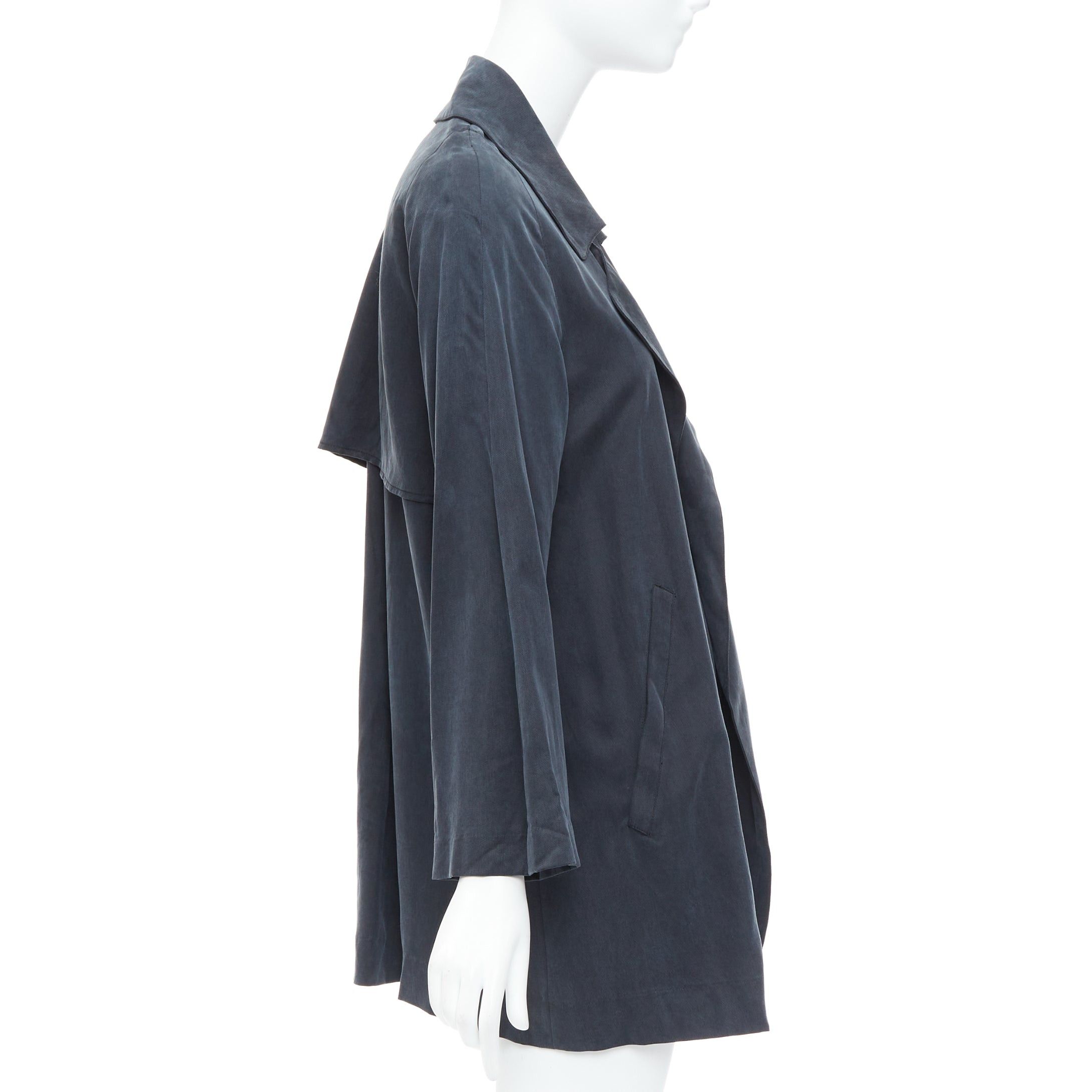 Reformation REFORMATION grey tencel flowy collared draped coat US0 XS Size S / US 4 / IT 40 - 4 Thumbnail