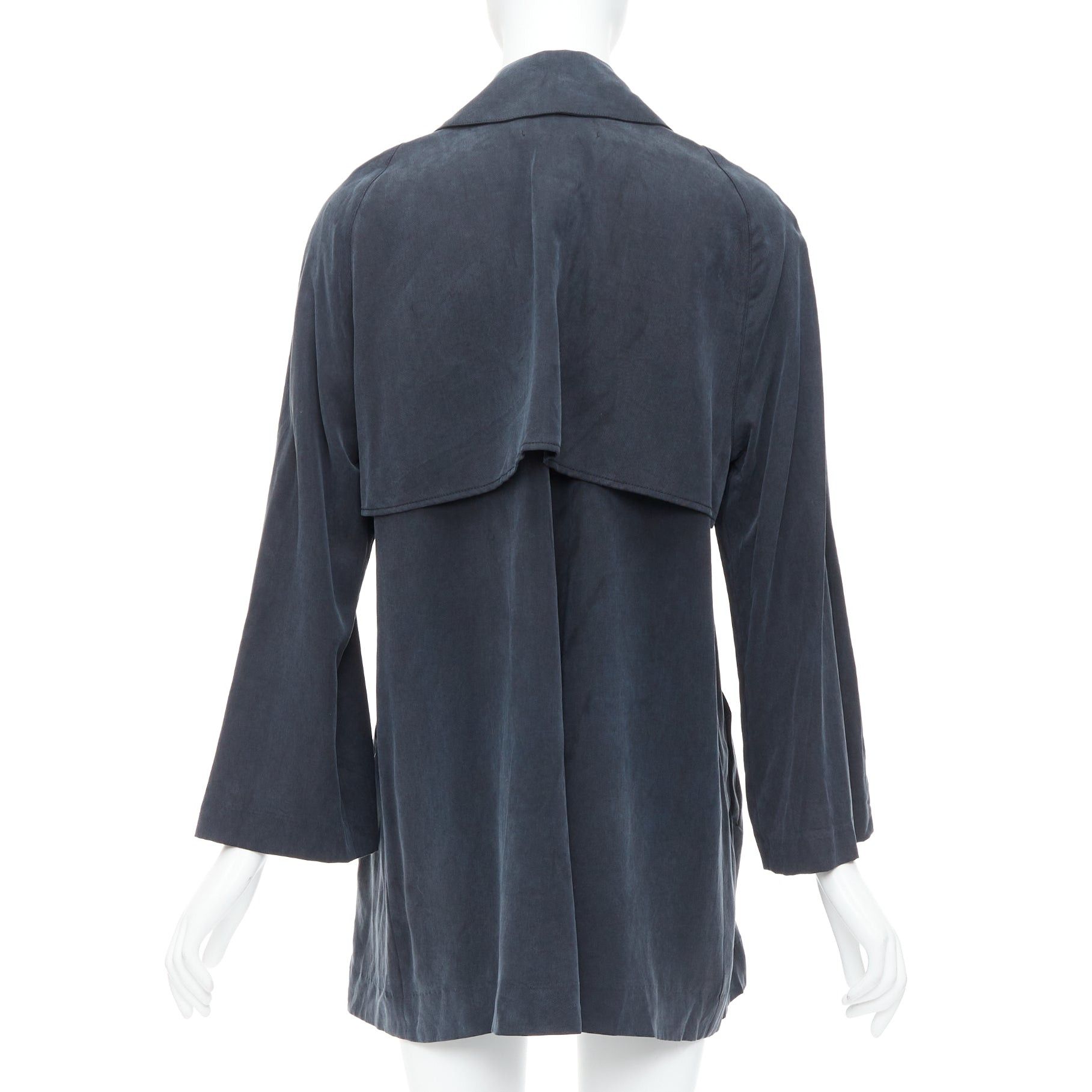 Reformation REFORMATION grey tencel flowy collared draped coat US0 XS Size S / US 4 / IT 40 - 5 Thumbnail