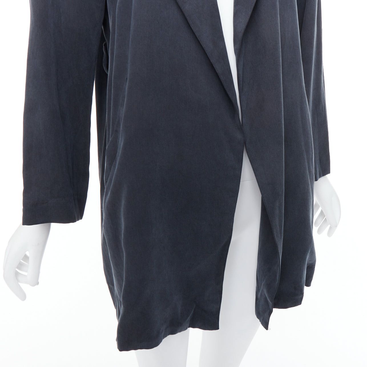 Reformation REFORMATION grey tencel flowy collared draped coat US0 XS Size S / US 4 / IT 40 - 7 Thumbnail