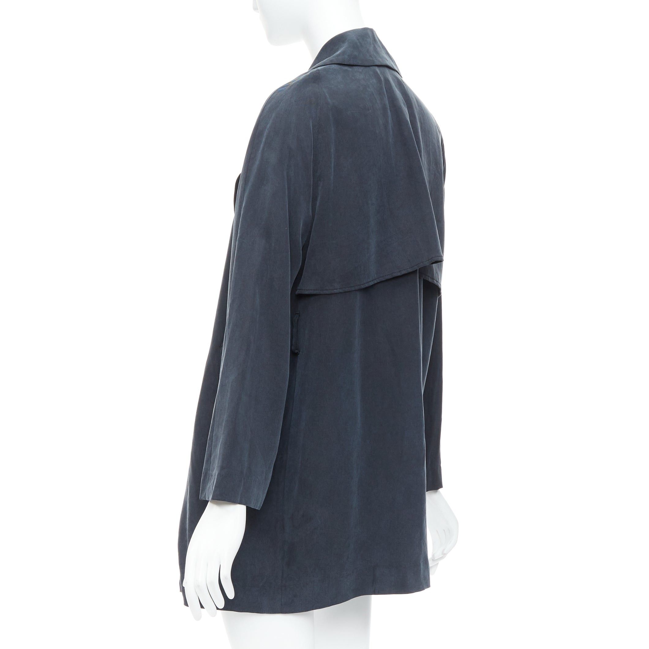 Reformation REFORMATION grey tencel flowy collared draped coat US0 XS Size S / US 4 / IT 40 - 6 Thumbnail