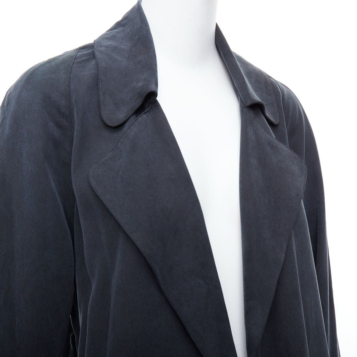 Reformation REFORMATION grey tencel flowy collared draped coat US0 XS Size S / US 4 / IT 40 - 2 Thumbnail