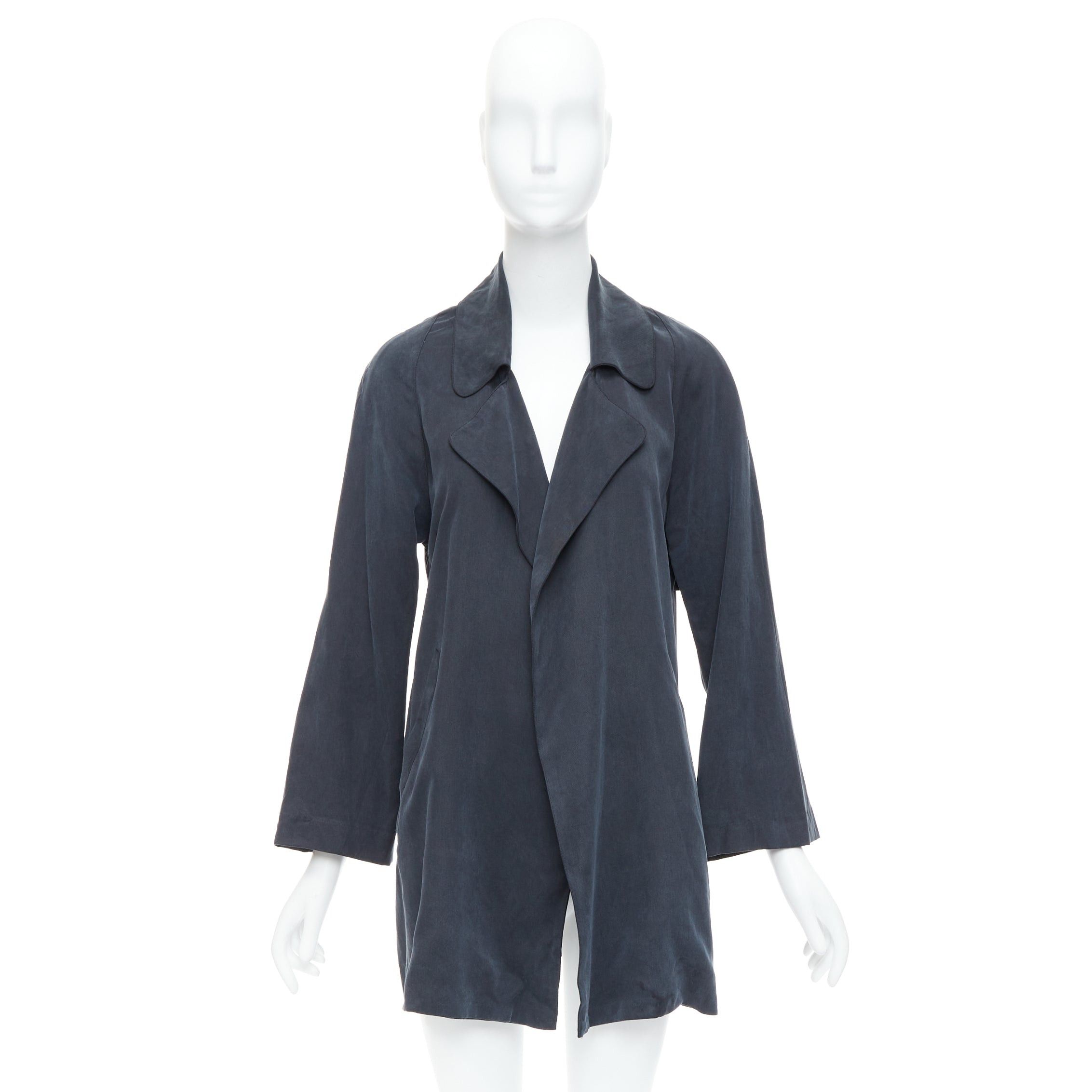 Reformation REFORMATION grey tencel flowy collared draped coat US0 XS Size S / US 4 / IT 40 - 9 Thumbnail