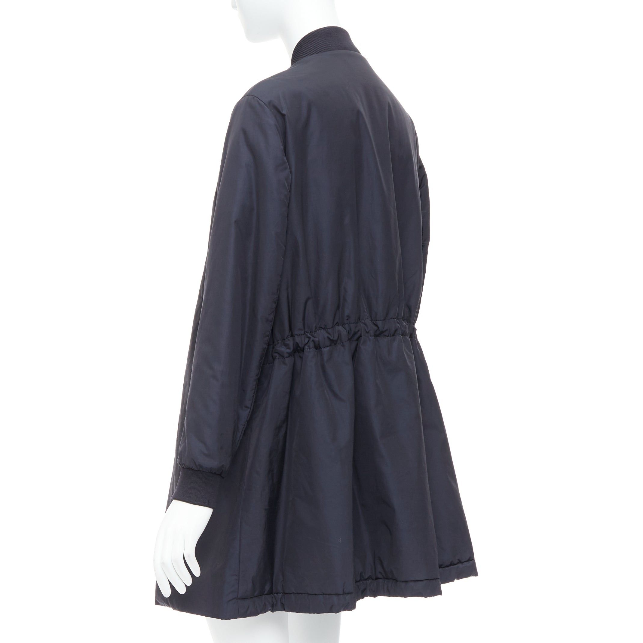 Acne Studios ACNE STUDIOS 2015 Folie Tech black bomber silver zip mini dress FR34 XS Size S / US 4 / IT 40 - 2 Thumbnail
