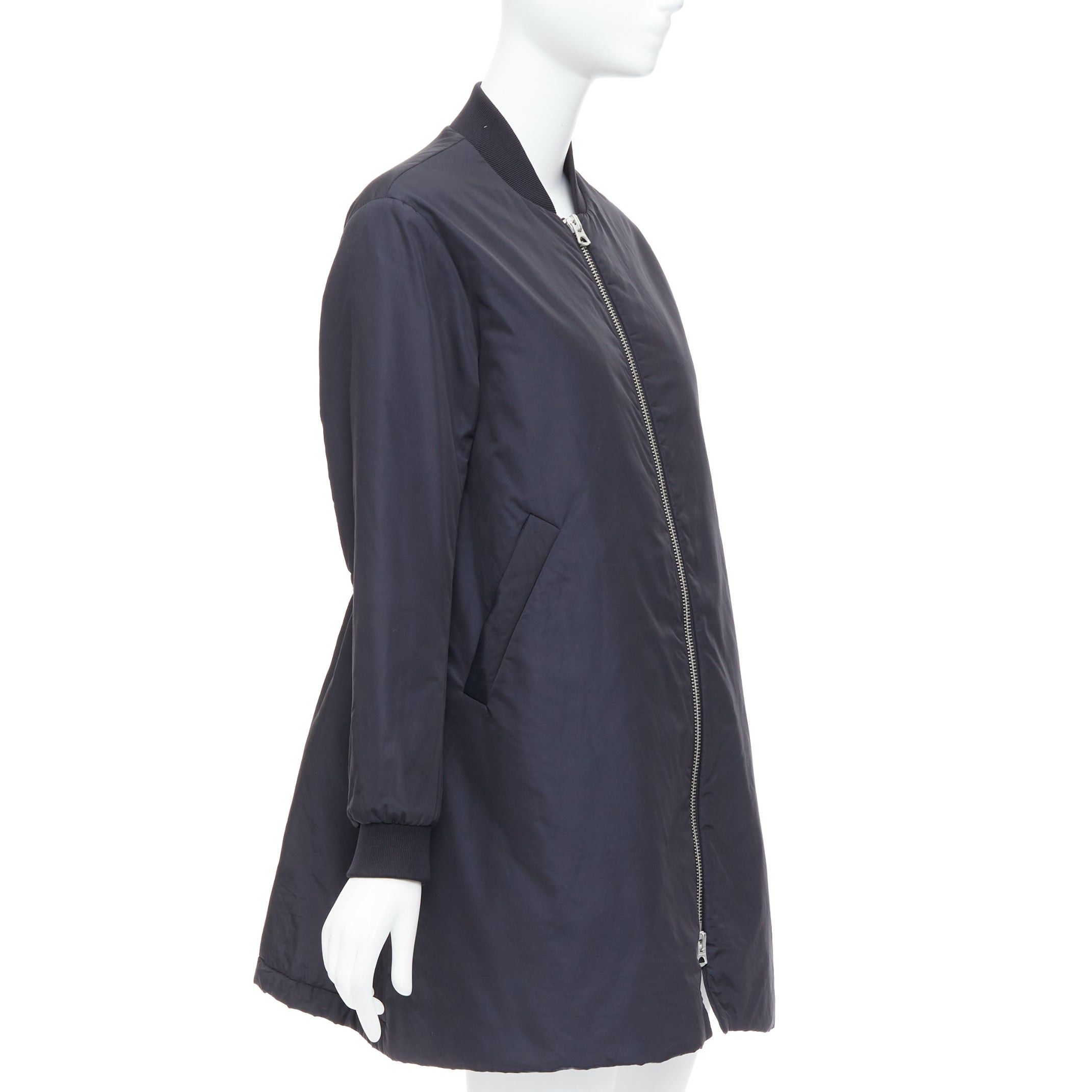 Acne Studios ACNE STUDIOS 2015 Folie Tech black bomber silver zip mini dress FR34 XS Size S / US 4 / IT 40 - 4 Thumbnail