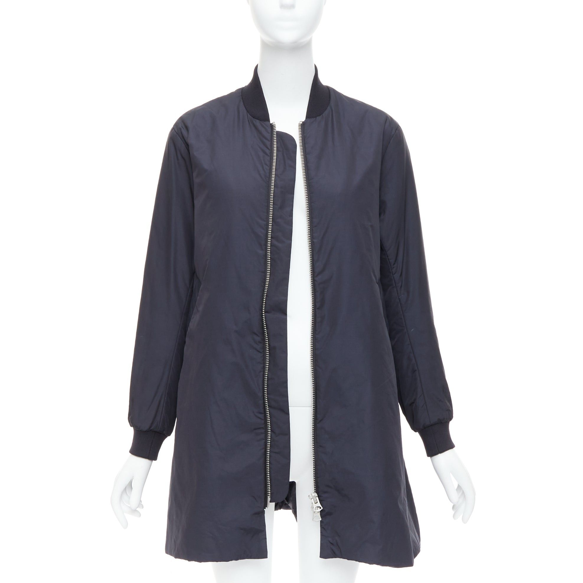 Acne Studios ACNE STUDIOS 2015 Folie Tech black bomber silver zip mini dress FR34 XS Size S / US 4 / IT 40 - 3 Thumbnail