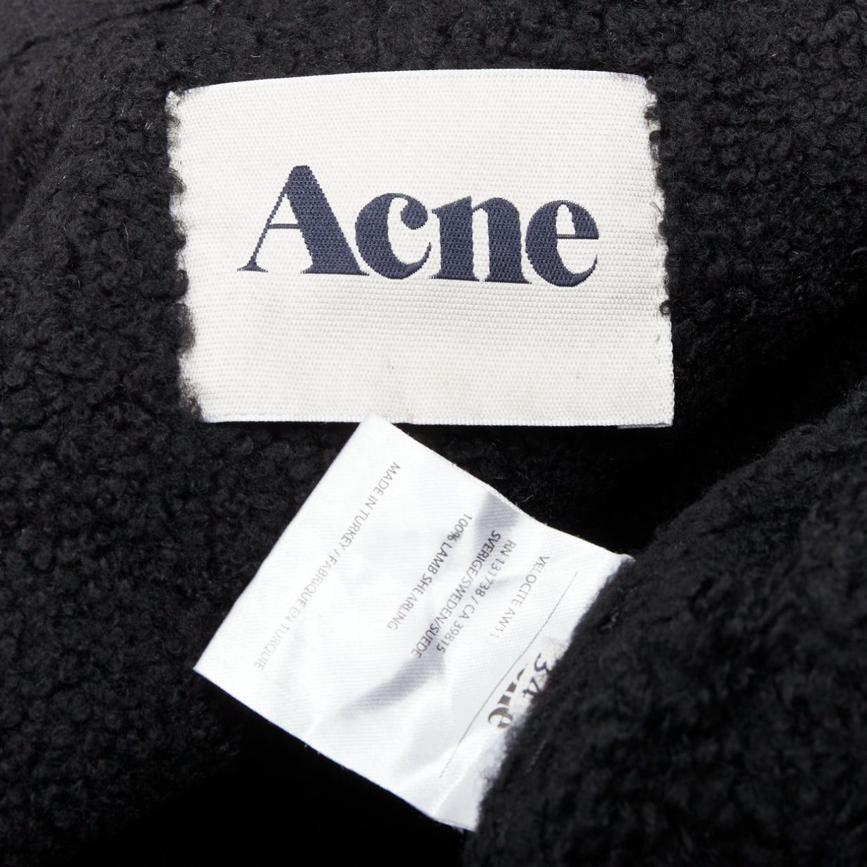 Acne Studios ACNE STUDIOS 2011 Velocite black shearling silver zip oversized biker FR34 XS Size XS / US 0-2 / IT 36-38 - 9 Thumbnail