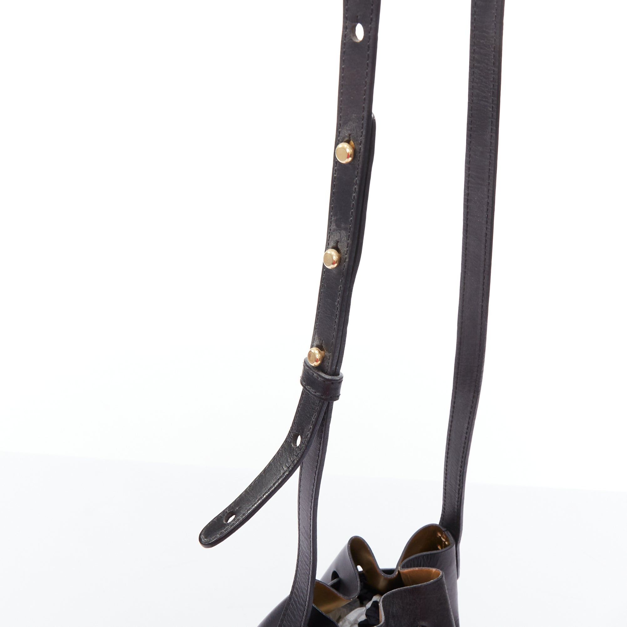 Mansur Gavriel MANSUR GAVRIEL 2015 black smooth leather gold studs mini bucket bag Size ONE SIZE - 7 Thumbnail