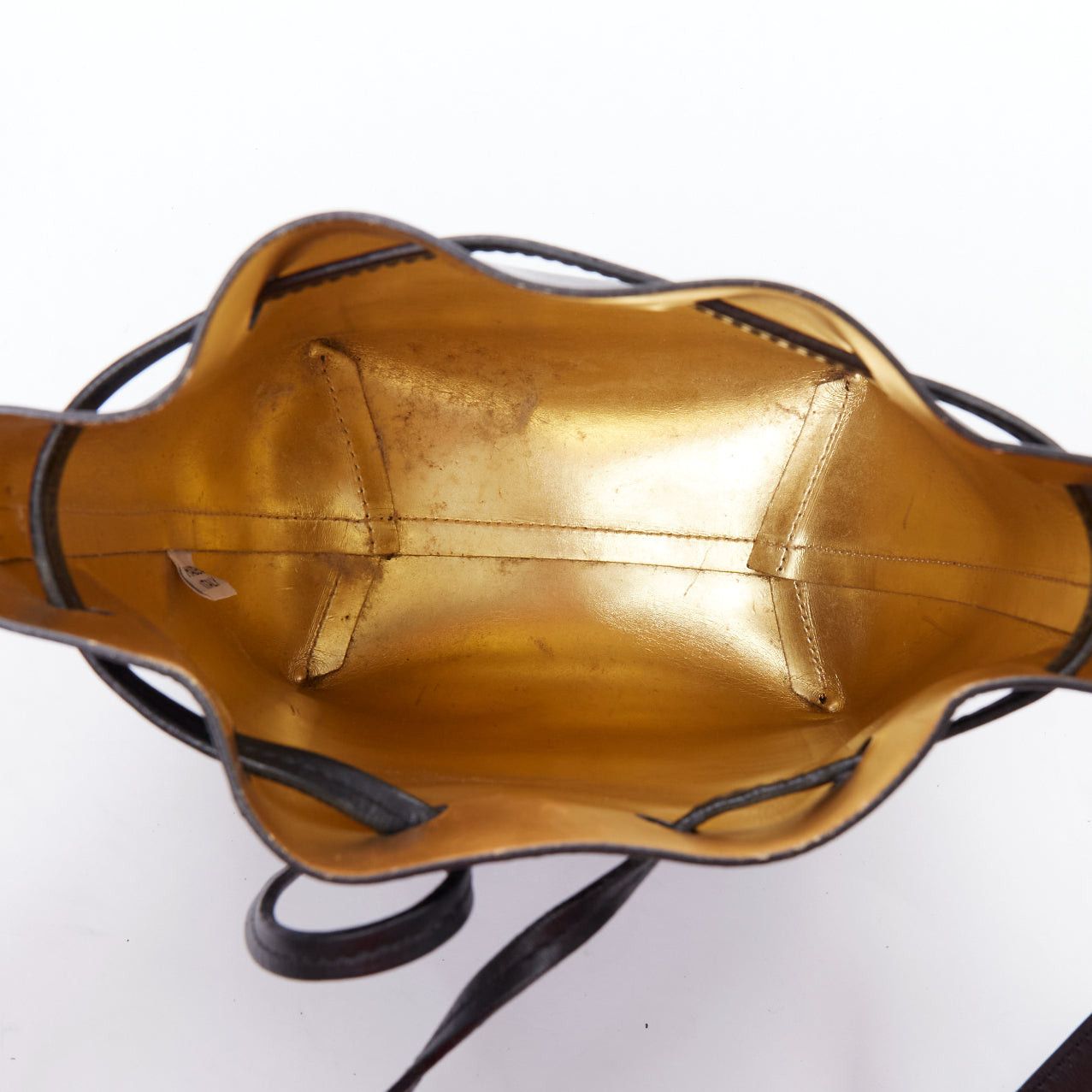 Mansur Gavriel MANSUR GAVRIEL 2015 black smooth leather gold studs mini bucket bag Size ONE SIZE - 9 Thumbnail