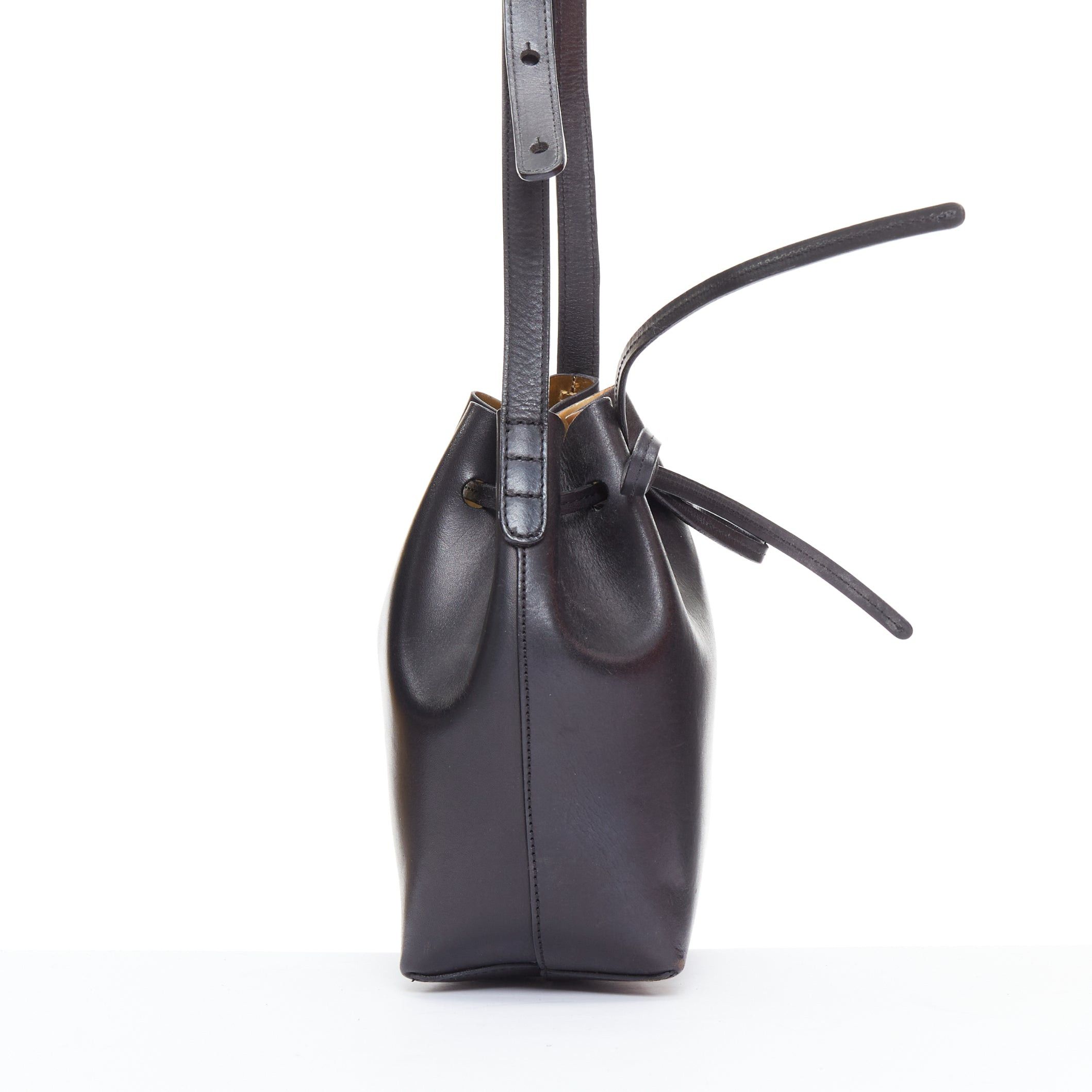 Mansur Gavriel MANSUR GAVRIEL 2015 black smooth leather gold studs mini bucket bag Size ONE SIZE - 4 Thumbnail
