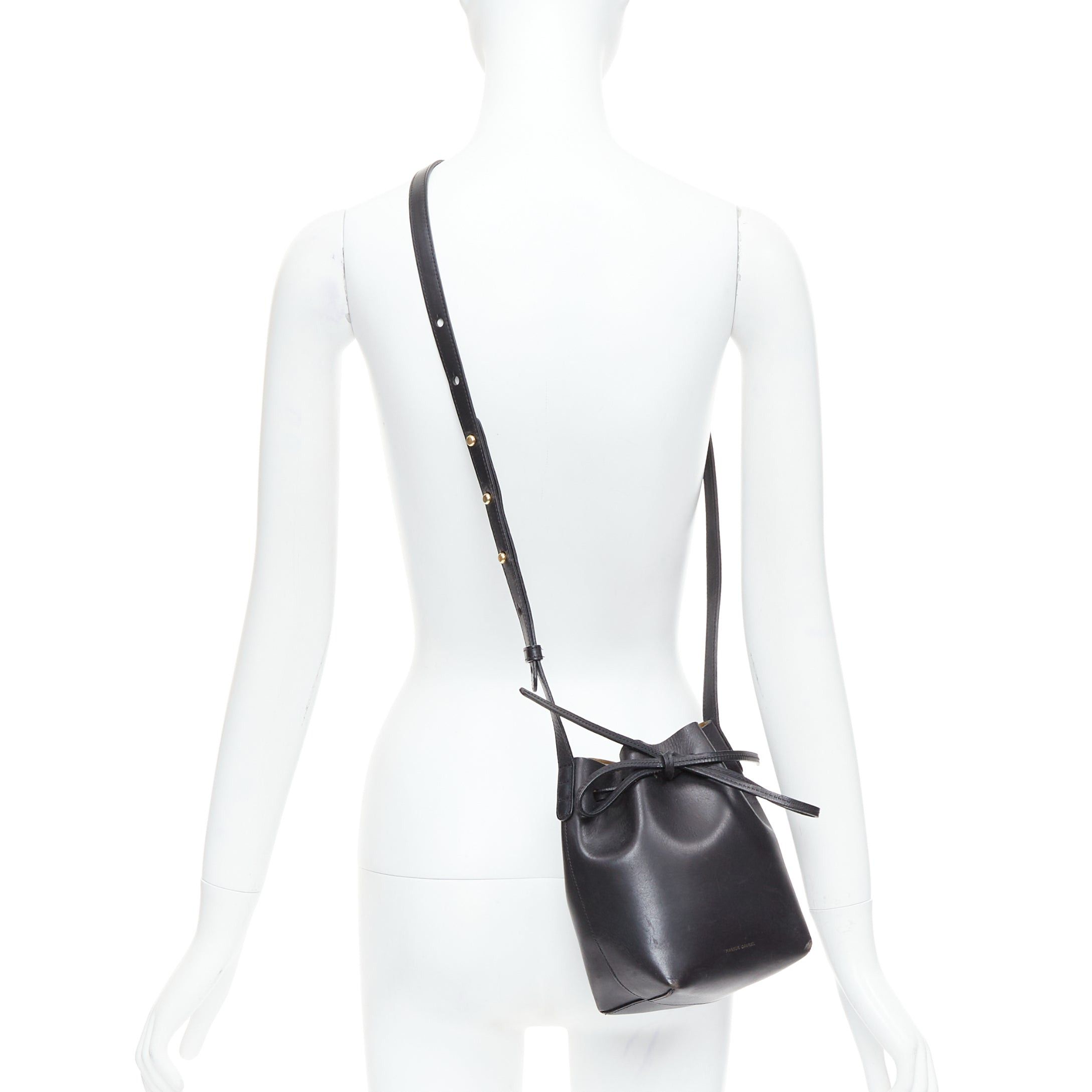 Mansur Gavriel MANSUR GAVRIEL 2015 black smooth leather gold studs mini bucket bag Size ONE SIZE - 2 Thumbnail