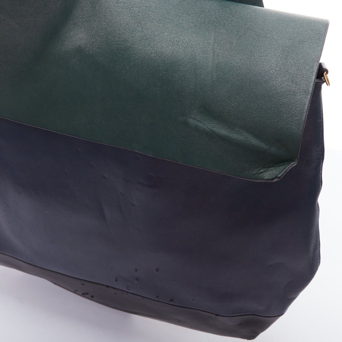 Marni MARNI green navy black tricolor colorblock satchel flap bag Size ONE SIZE - 8 Thumbnail