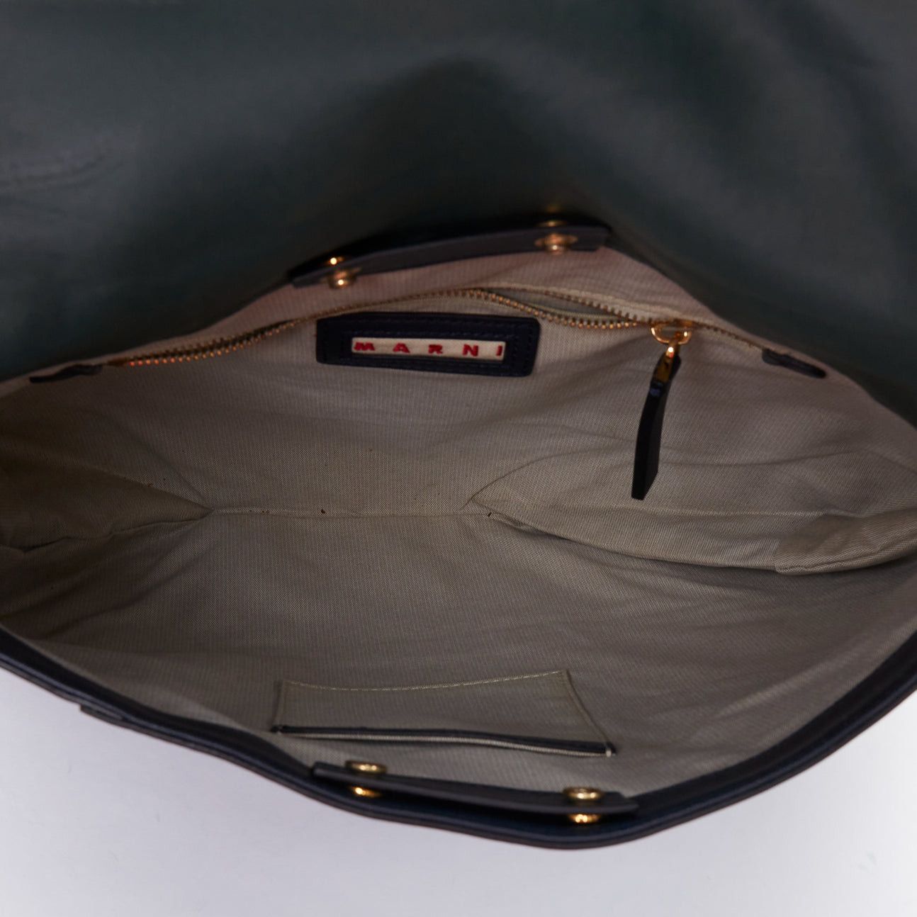 Marni MARNI green navy black tricolor colorblock satchel flap bag Size ONE SIZE - 10 Thumbnail