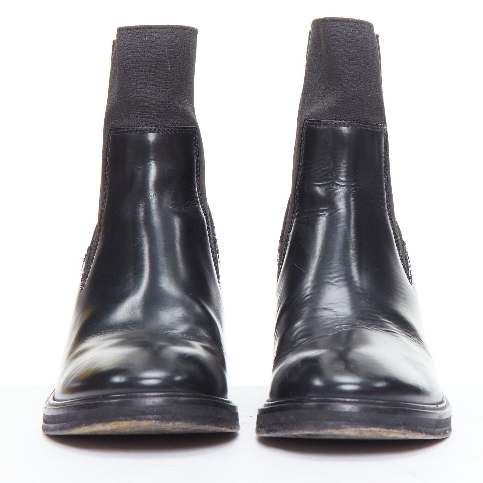 Acne Studios ACNE STUDIOS Dion silver metal detail block heel gusset boots EU38 Size US 8 / IT 38 - 3 Thumbnail