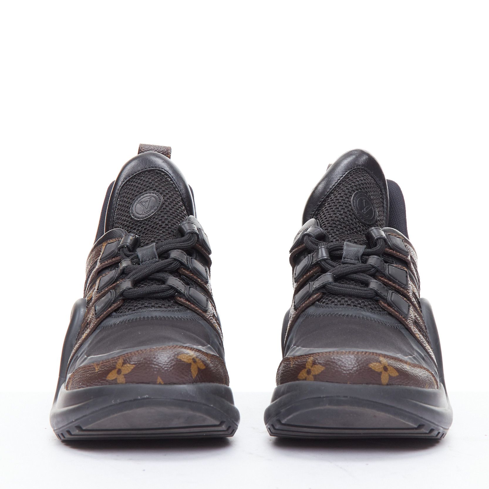 Louis Vuitton LOUIS VUITTON Archlight black LV monogram chunky sneakers EU39 Size US 9 / IT 39 - 3 Thumbnail