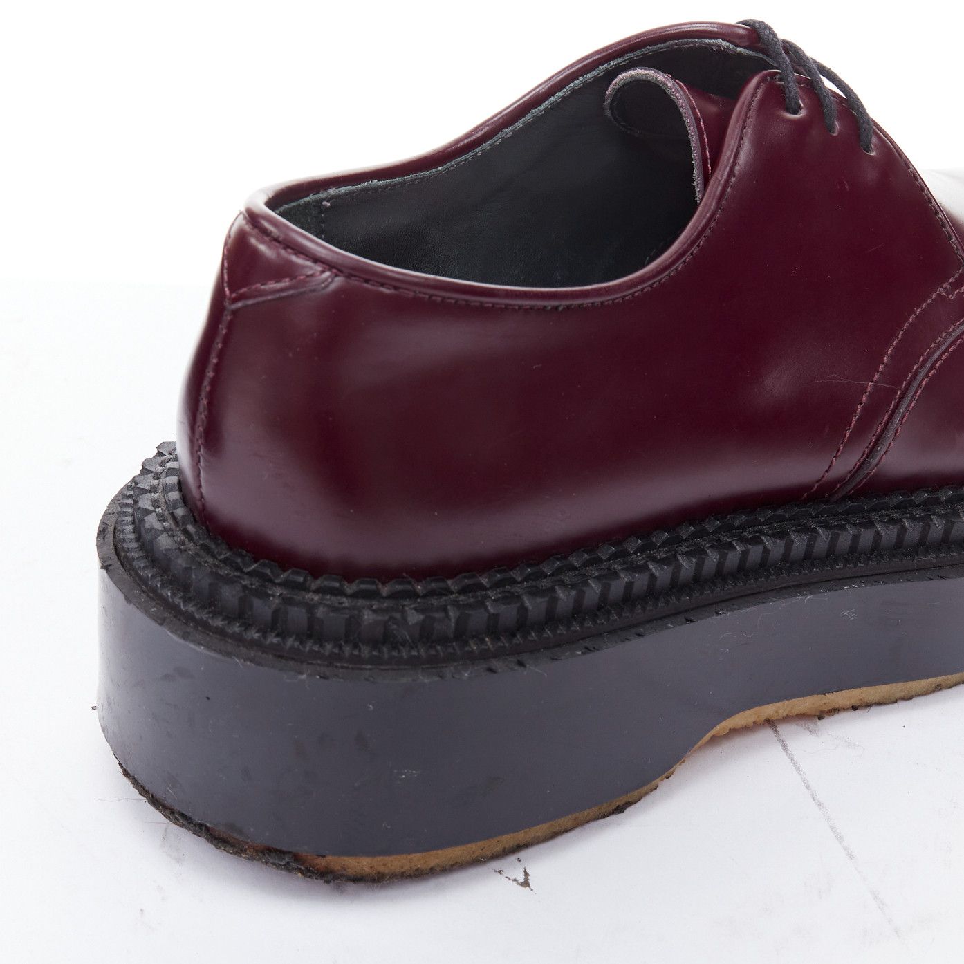 Undercover UNDERCOVER ADIEU 2018 Derby burgundy chunky platform creepers EU38 Size US 8 / IT 38 - 8 Thumbnail