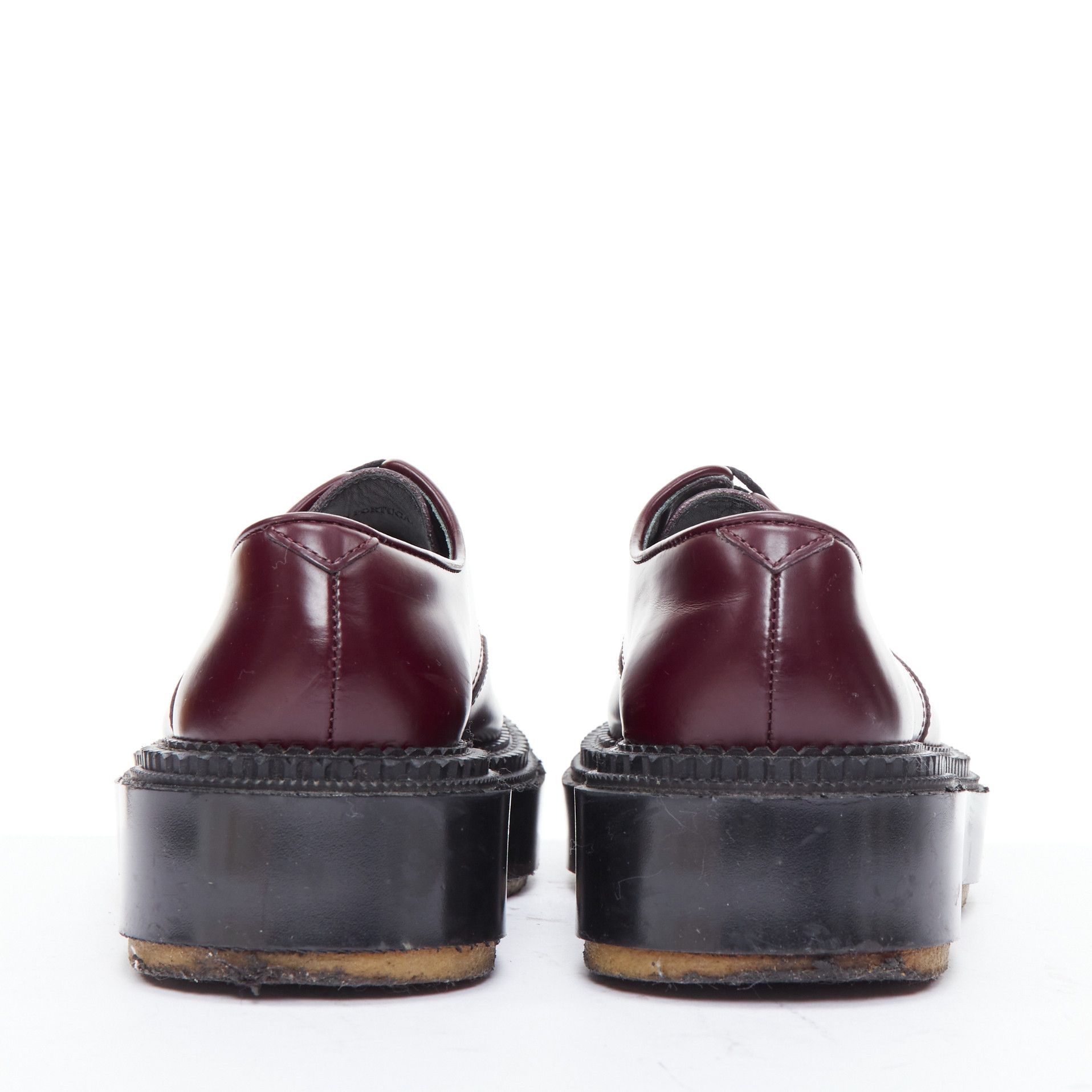 Undercover UNDERCOVER ADIEU 2018 Derby burgundy chunky platform creepers EU38 Size US 8 / IT 38 - 5 Thumbnail