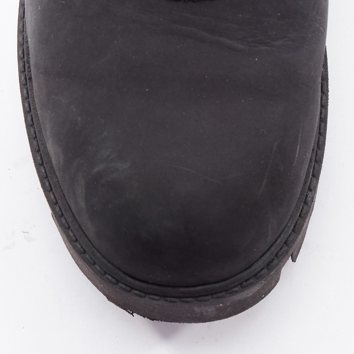 Acne Studios ACNE STUDIOS Tinne black nubuck heavy duty lug sole hiking boots EU38 Size US 8 / IT 38 - 6 Thumbnail