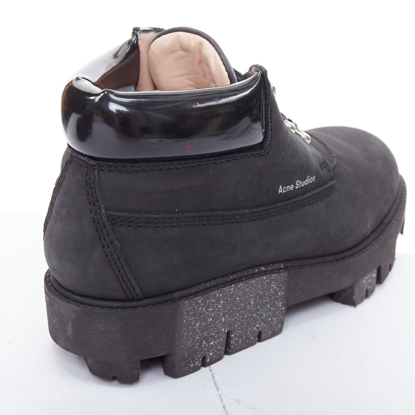Acne Studios ACNE STUDIOS Tinne black nubuck heavy duty lug sole hiking boots EU38 Size US 8 / IT 38 - 8 Thumbnail